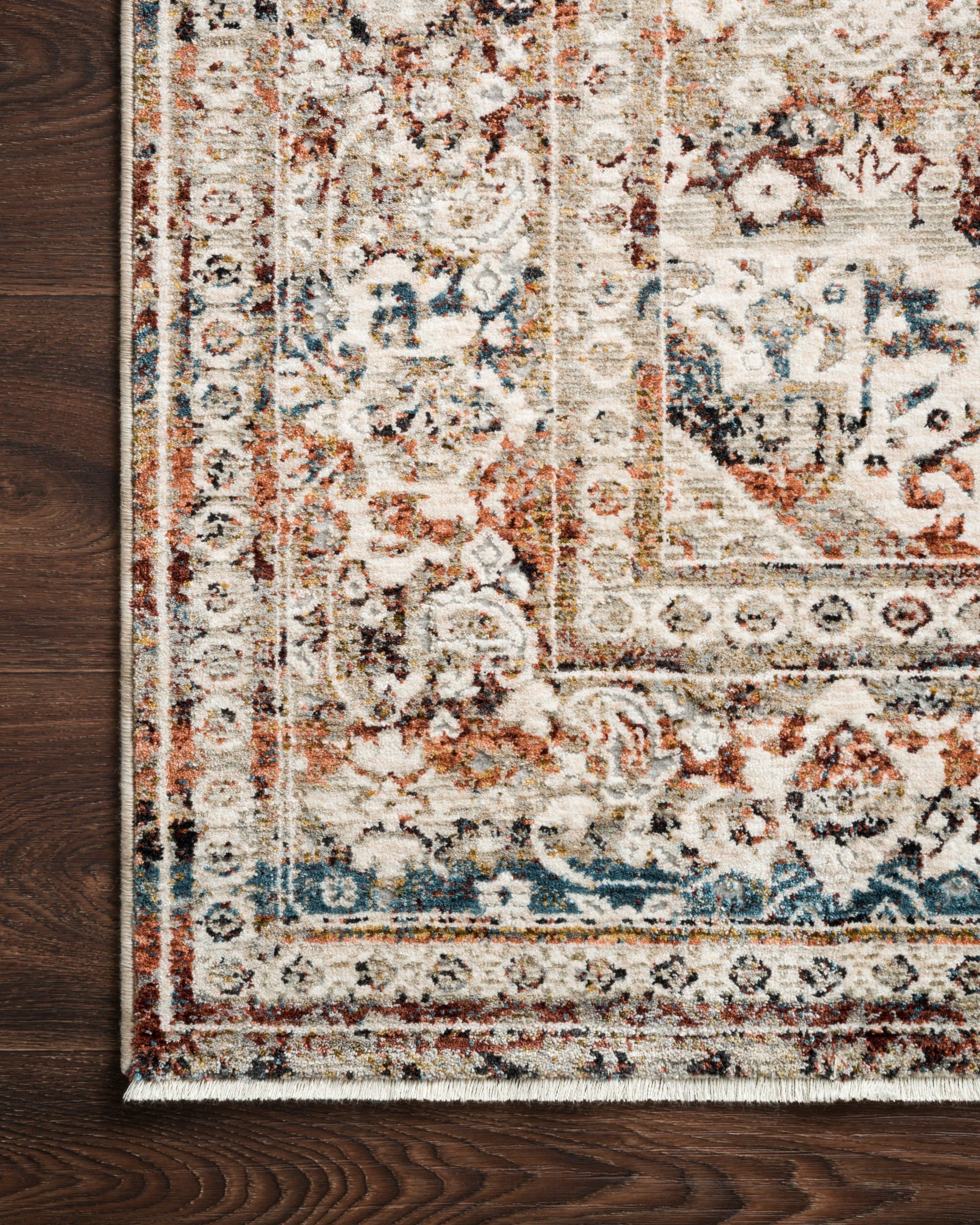 Loloi Theia THE-05 Taupe Brick Traditional Power Loomed Rug