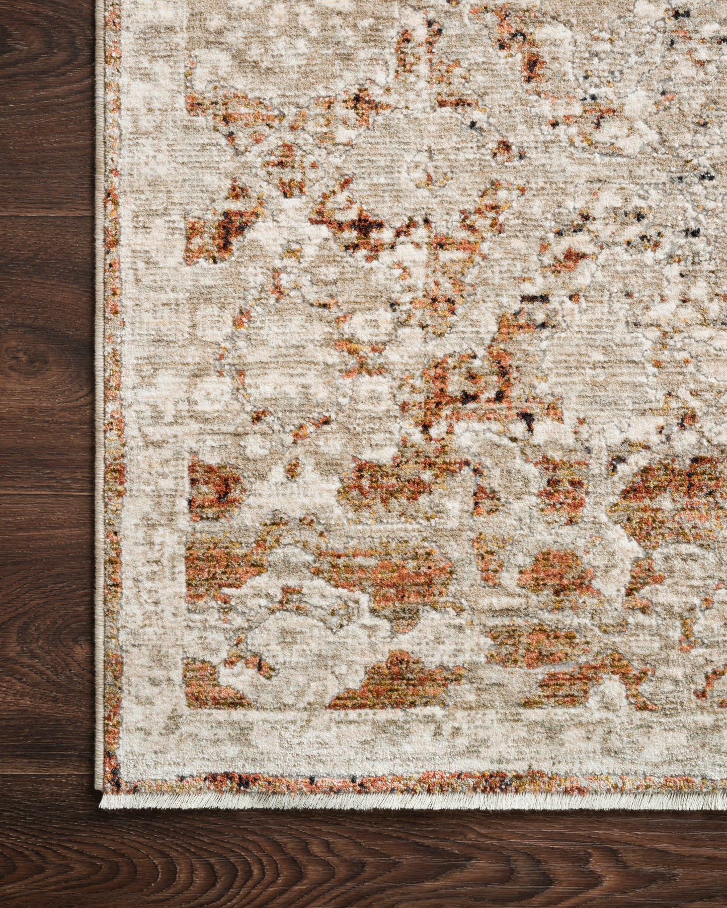 Loloi Theia THE-07 Natural Rust Traditional Power Loomed Rug