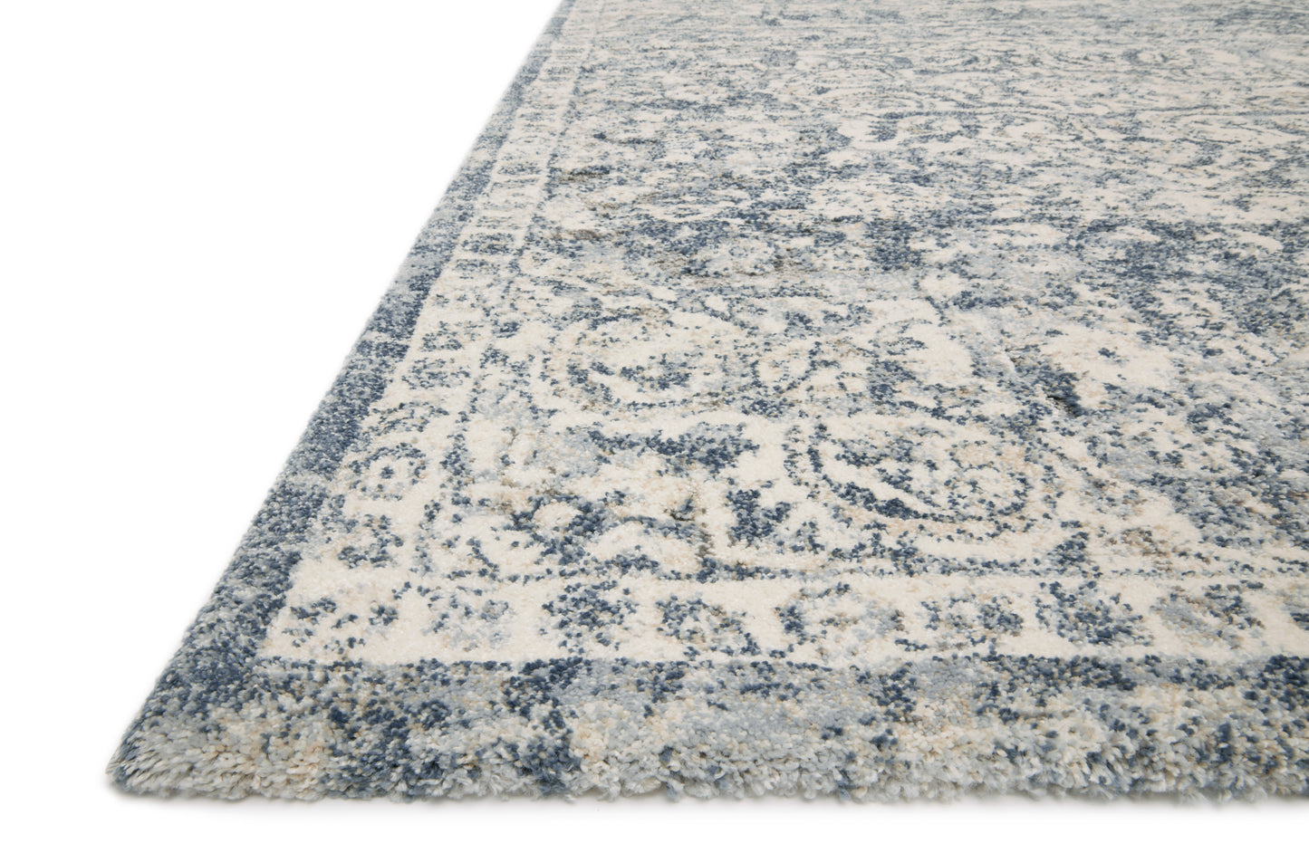 Loloi Theory THY-02 Ivory Blue Transitional Power Loomed Rug