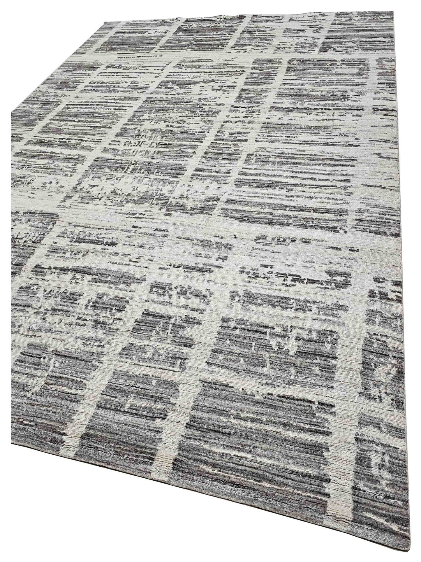 Artisan Toni Ivory Grey Knotted Rug - Rugs - Artisan - Atlanta Designer Rugs