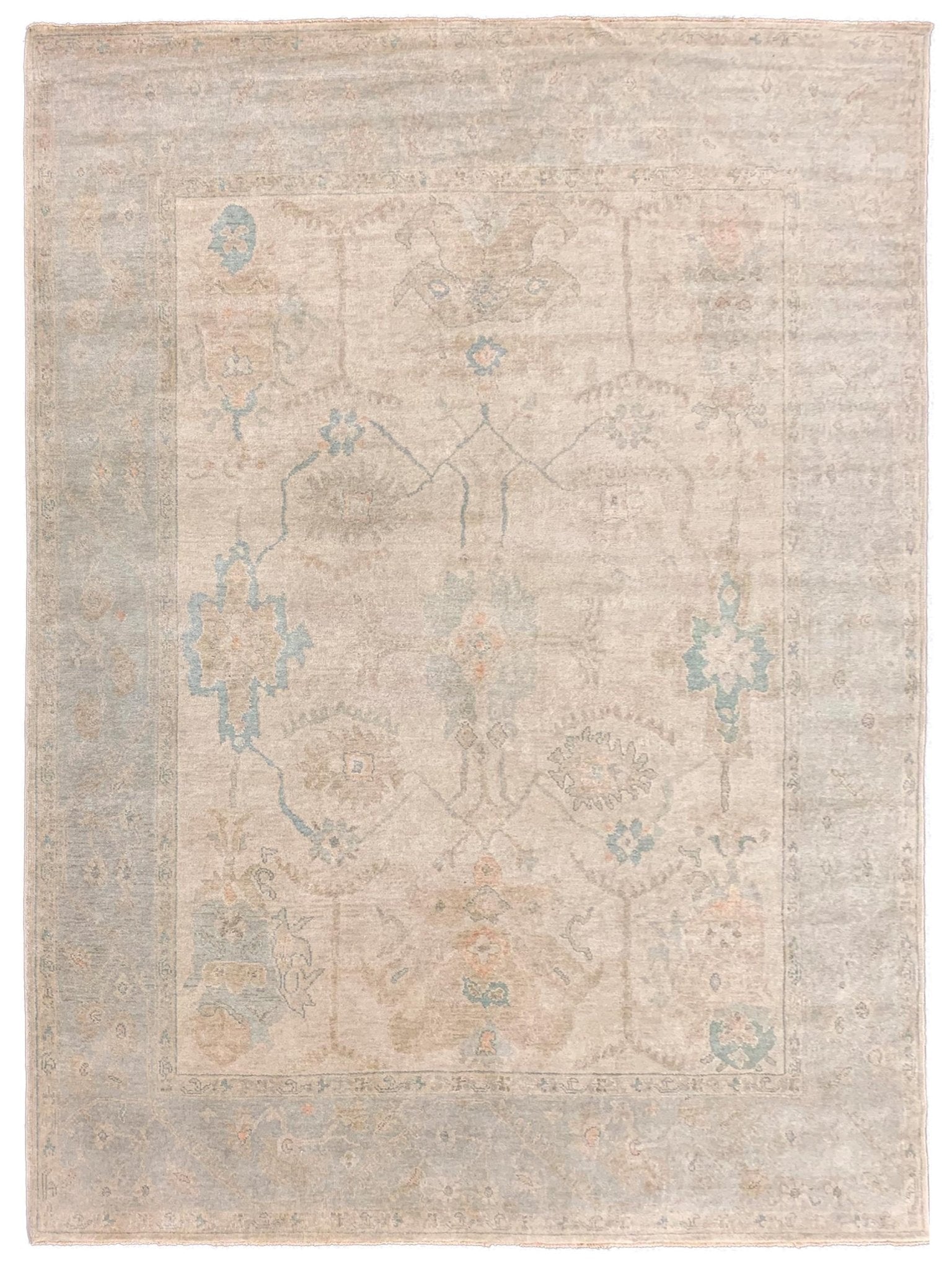 Artisan Julie Beige Green Transitional Knotted Rug - Rugs - Artisan - Atlanta Designer Rugs