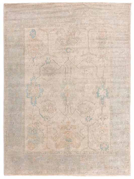 Artisan Julie Beige Green Transitional Knotted Rug - Rugs - Artisan - Atlanta Designer Rugs