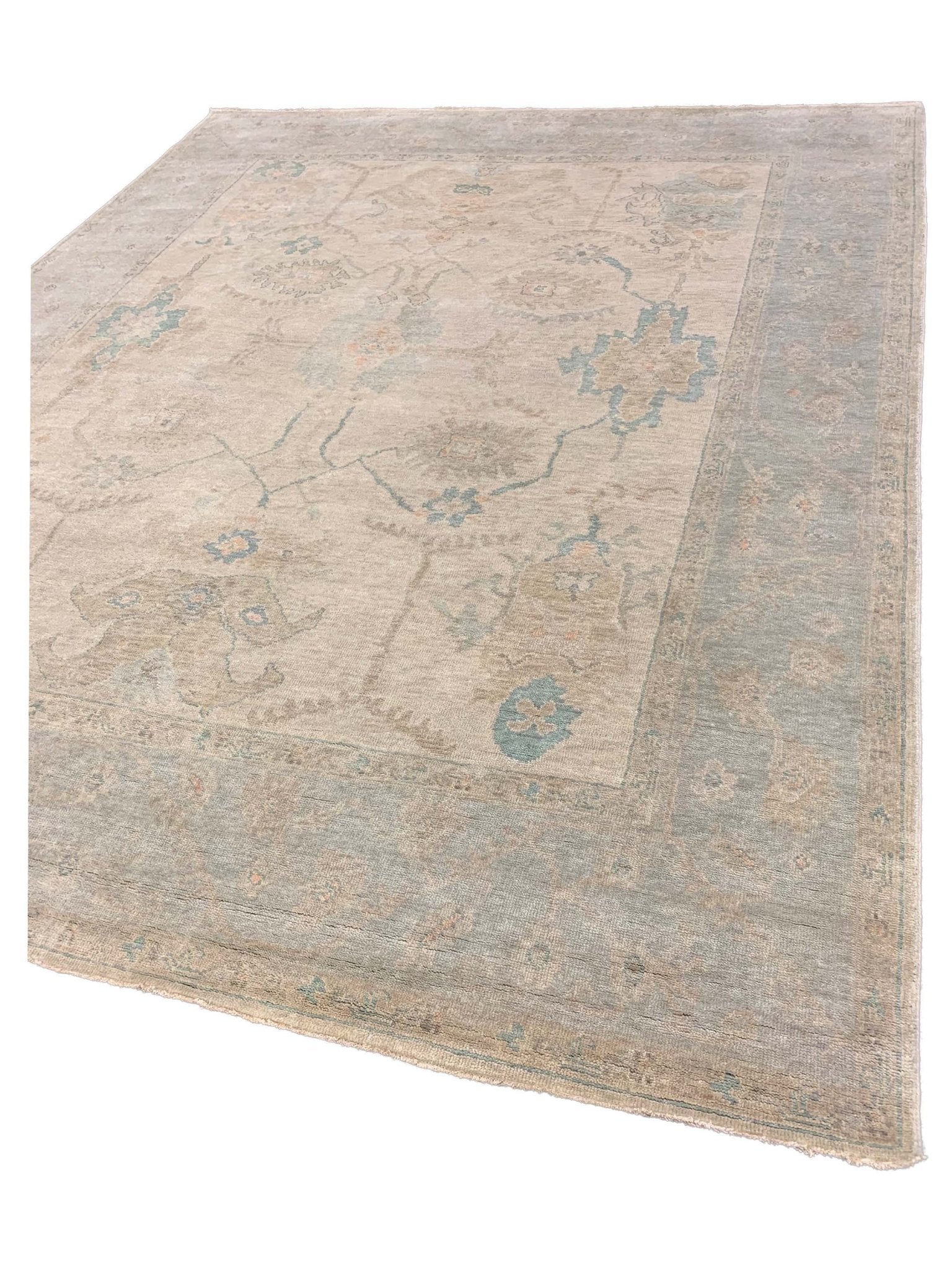 Artisan Julie Beige Green Transitional Knotted Rug - Rugs - Artisan - Atlanta Designer Rugs