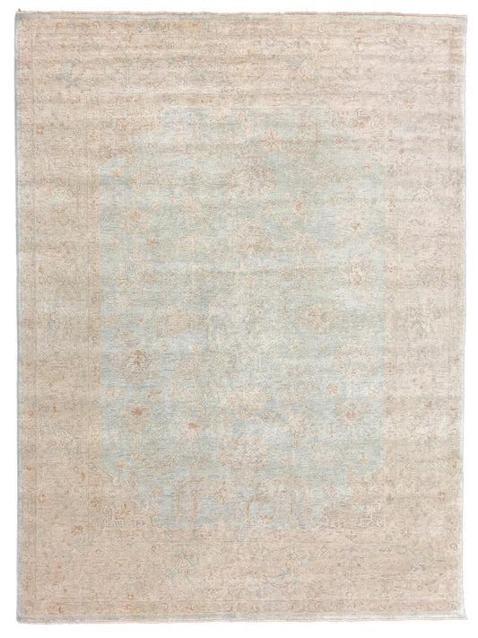 Artisan Julie Lt.Blue Beige Transitional Knotted Rug - Rugs - Artisan - Atlanta Designer Rugs