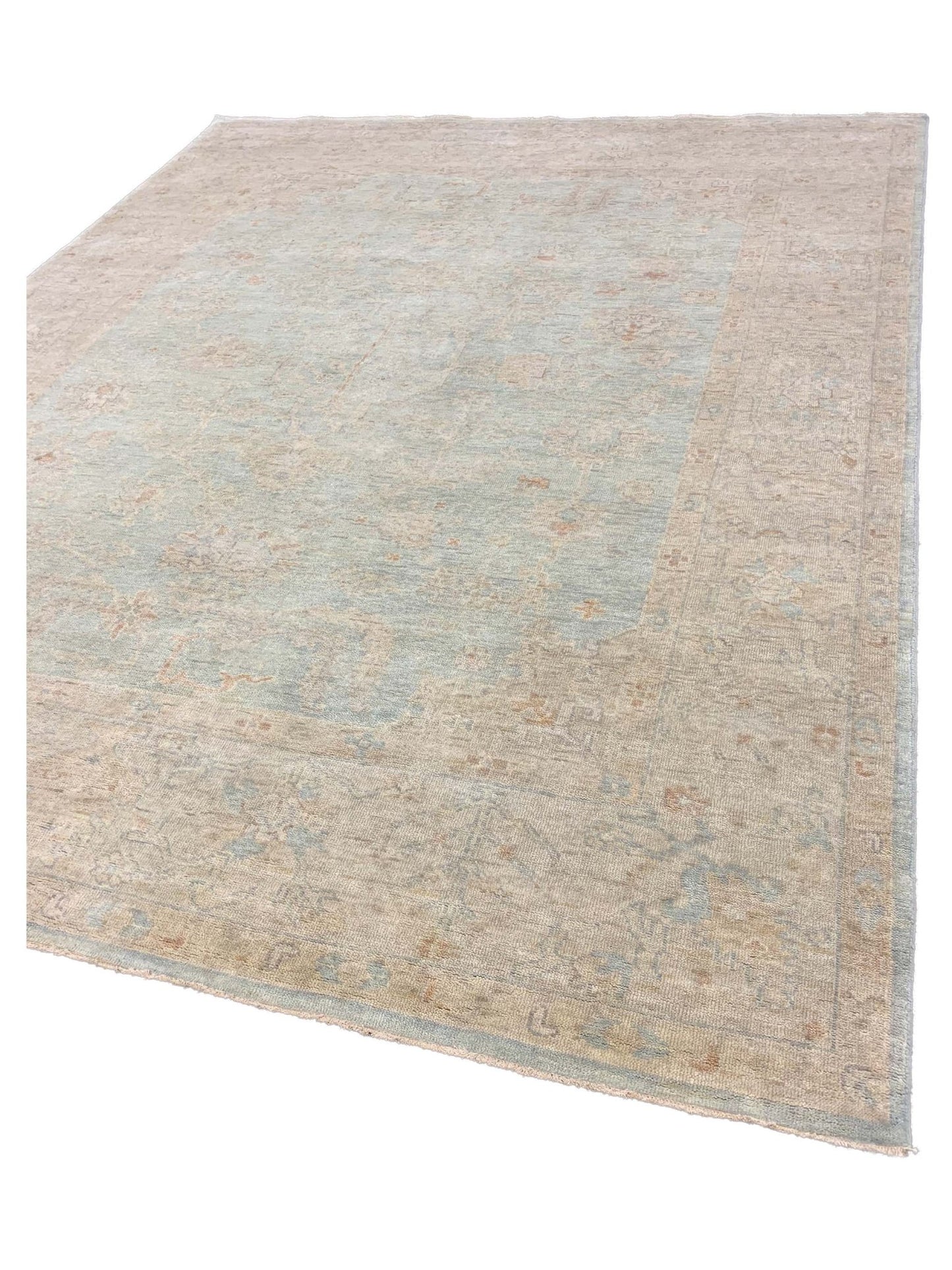 Artisan Julie Lt.Blue Beige Transitional Knotted Rug - Rugs - Artisan - Atlanta Designer Rugs