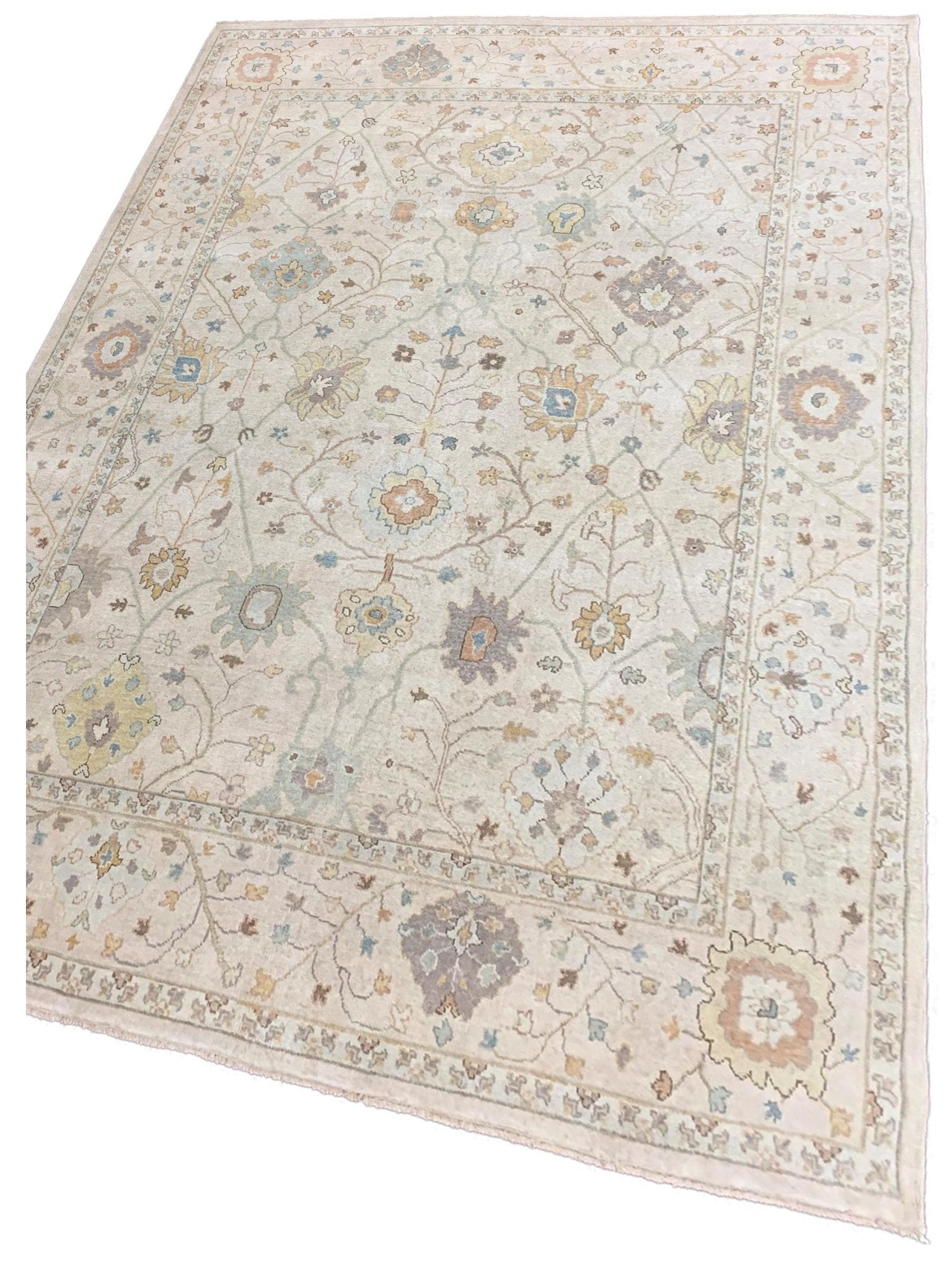 Artisan Julie Beige Beige Transitional Knotted Rug - Rugs - Artisan - Atlanta Designer Rugs