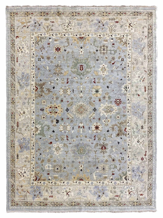 Artisan Tyra Aqua Beige Traditional Knotted Rug - Rugs - Artisan - Atlanta Designer Rugs