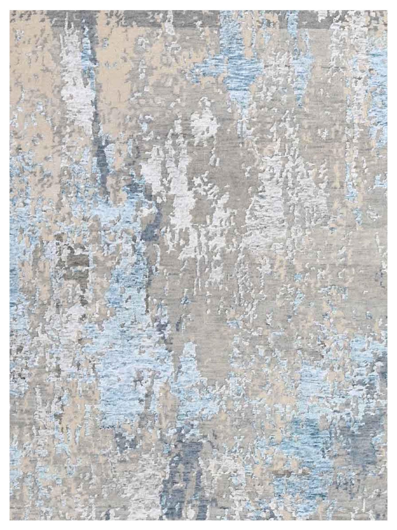 Artisan Tawny Silver Turquoise Contemporary Knotted Rug - Rugs - Artisan - Atlanta Designer Rugs