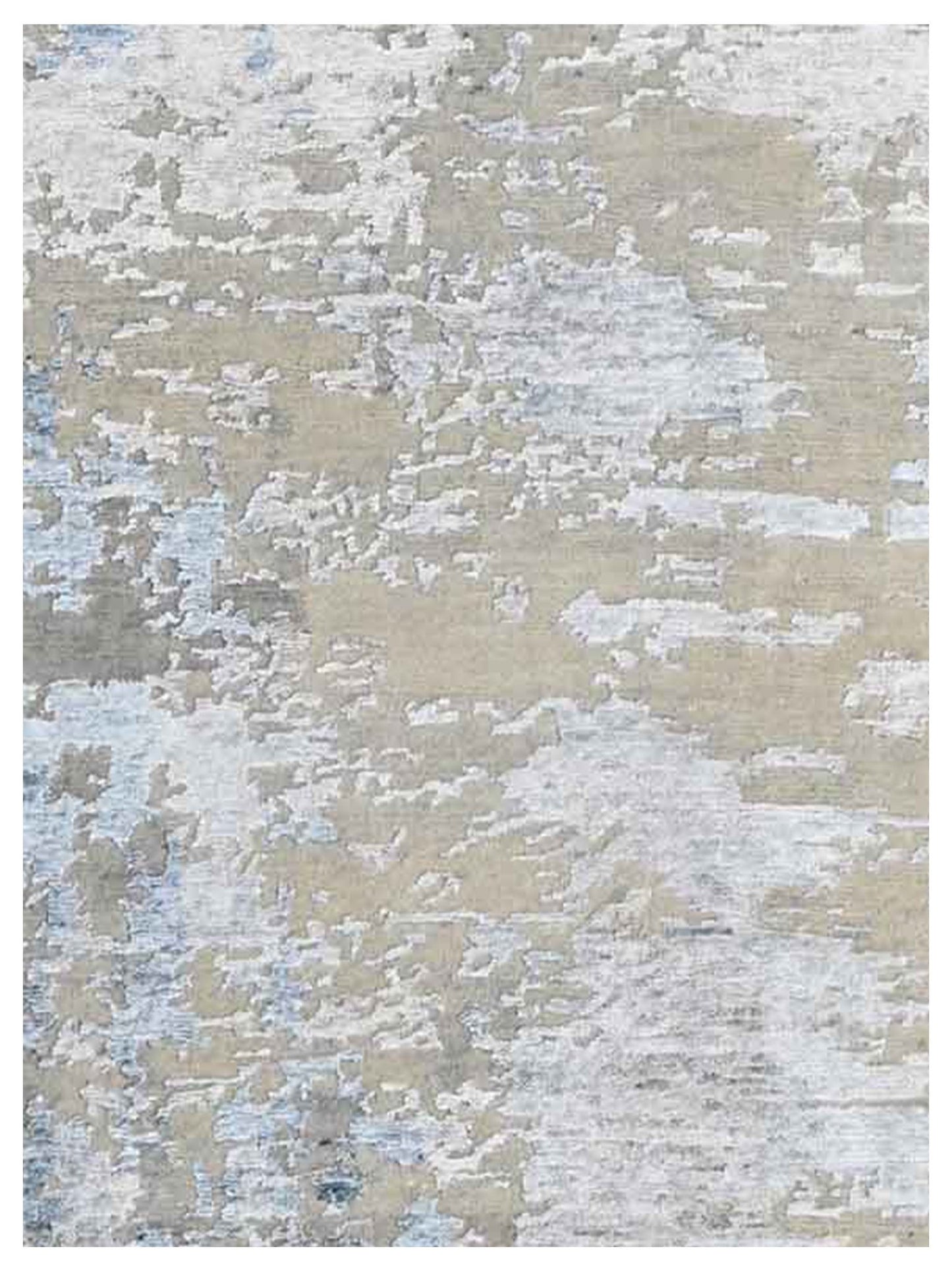 Artisan Tawny Silver Blue Contemporary Knotted Rug - Rugs - Artisan - Atlanta Designer Rugs