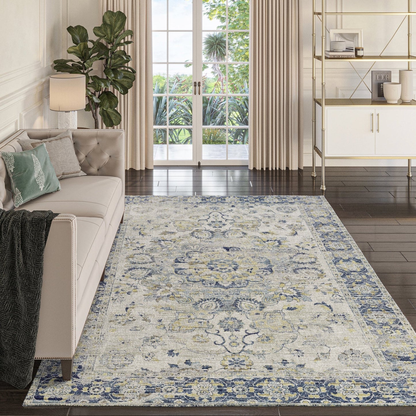 Dalyn Rugs Tuscany TU1 Silver Traditional Rug - Rugs - Dalyn Rugs - Atlanta Designer Rugs