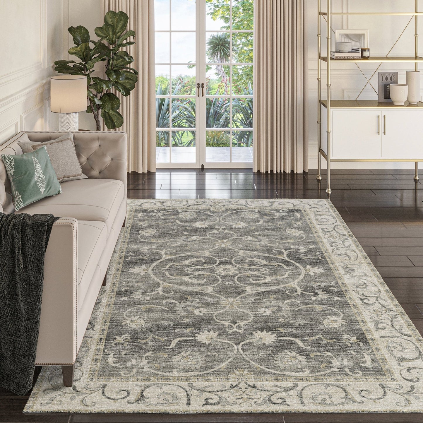 Dalyn Rugs Tuscany TU6 Charcoal Traditional Rug - Rugs - Dalyn Rugs - Atlanta Designer Rugs