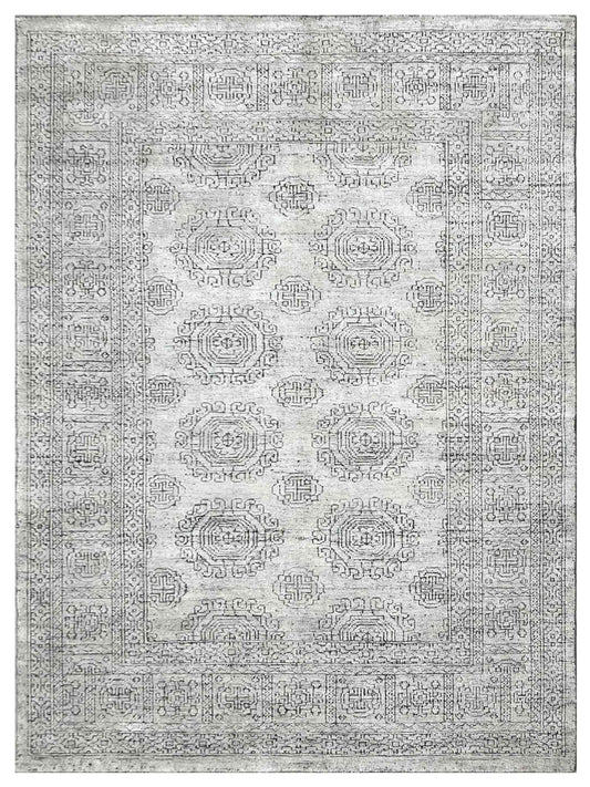 Artisan Serenade  Indigo Ivory Transitional Knotted Rug