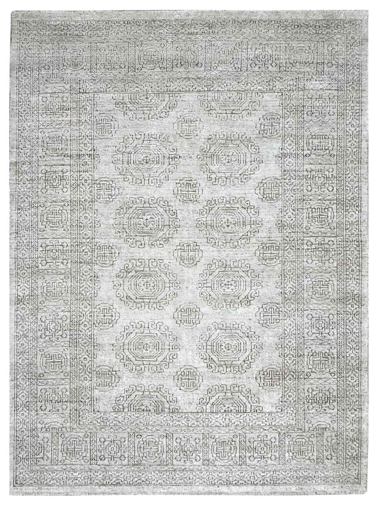 Artisan Serenade  Stone Ivory Transitional Knotted Rug