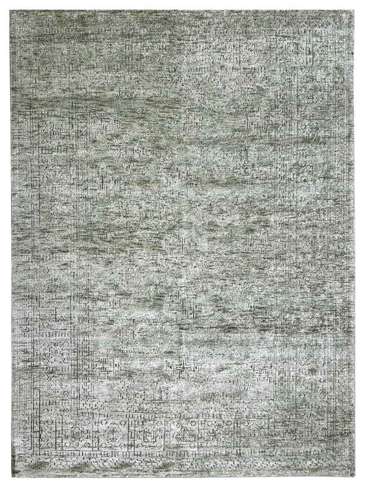 Artisan Serenade  ForestGreen Sage Transitional Knotted Rug