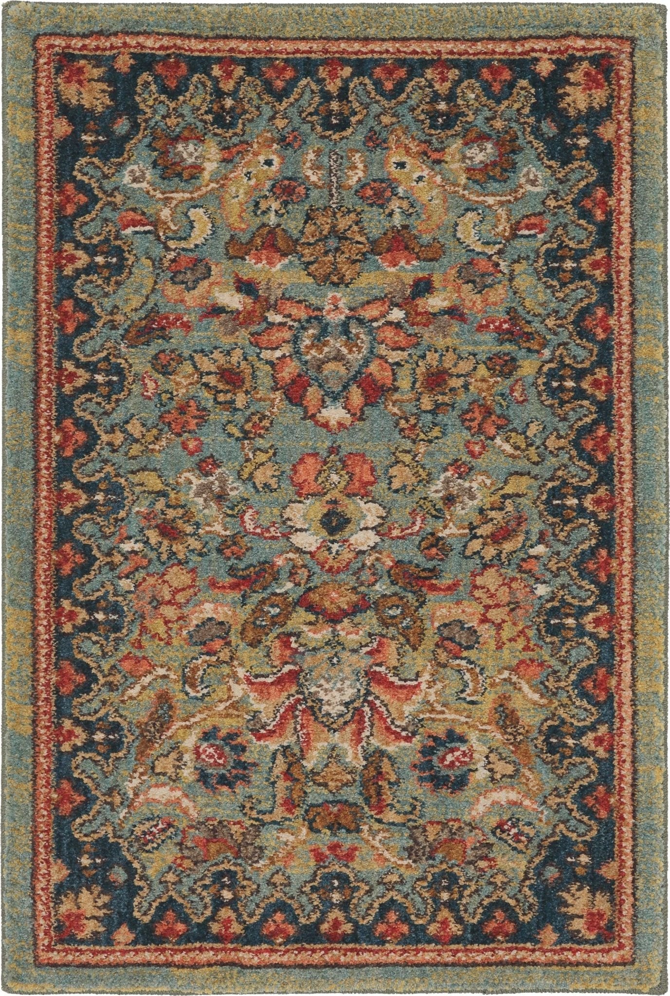 Karastan Spice Market 90662 Aquamarine Traditional Machinemade Rug - Rugs - Karastan - Atlanta Designer Rugs