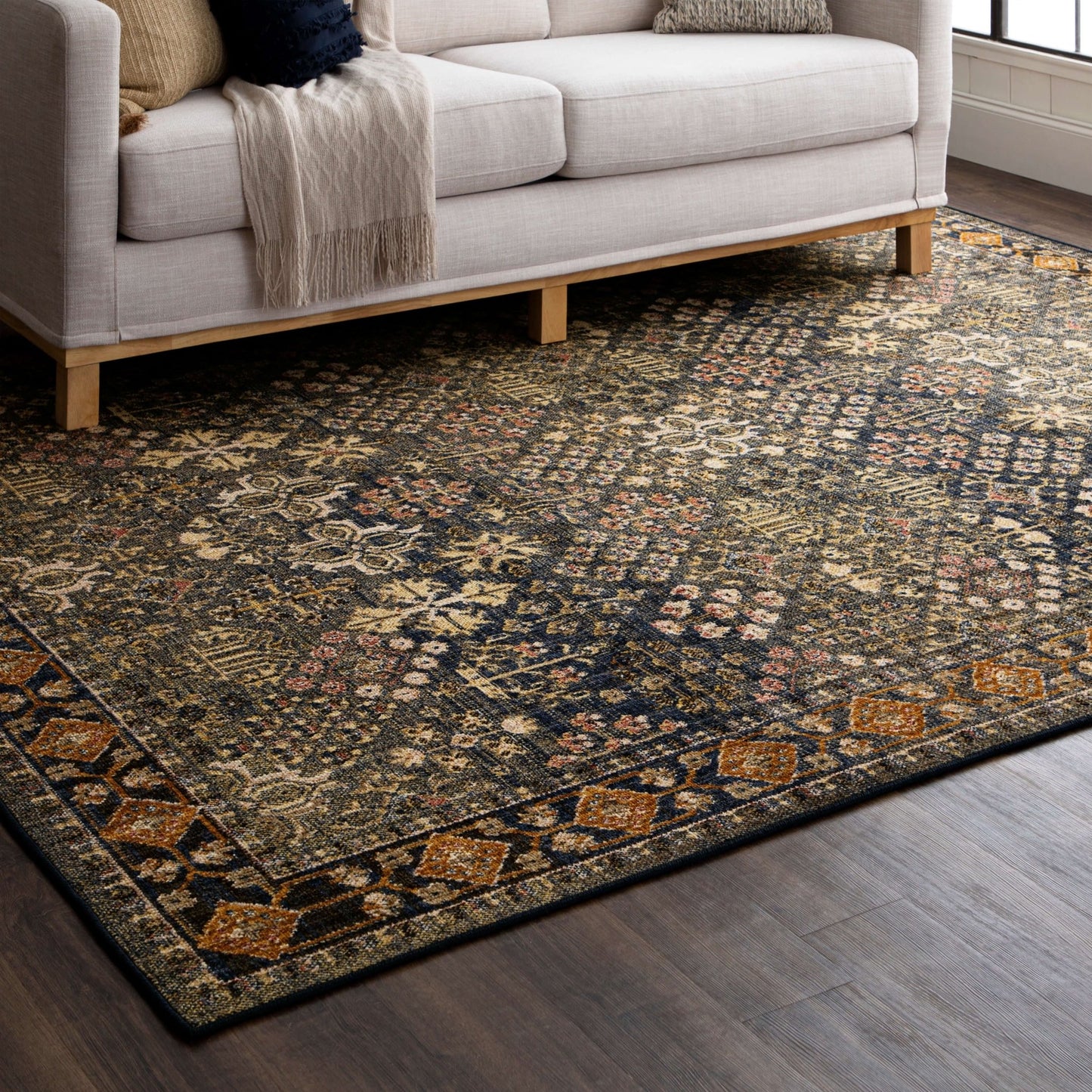 Karastan Bedouin 92604 Navy Traditional Machinemade Rug - Rugs - Karastan - Atlanta Designer Rugs