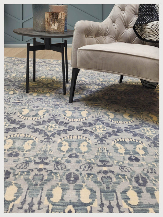 Artisan Amanda Grey Transitional Knotted Rug - Rugs - Artisan - Atlanta Designer Rugs