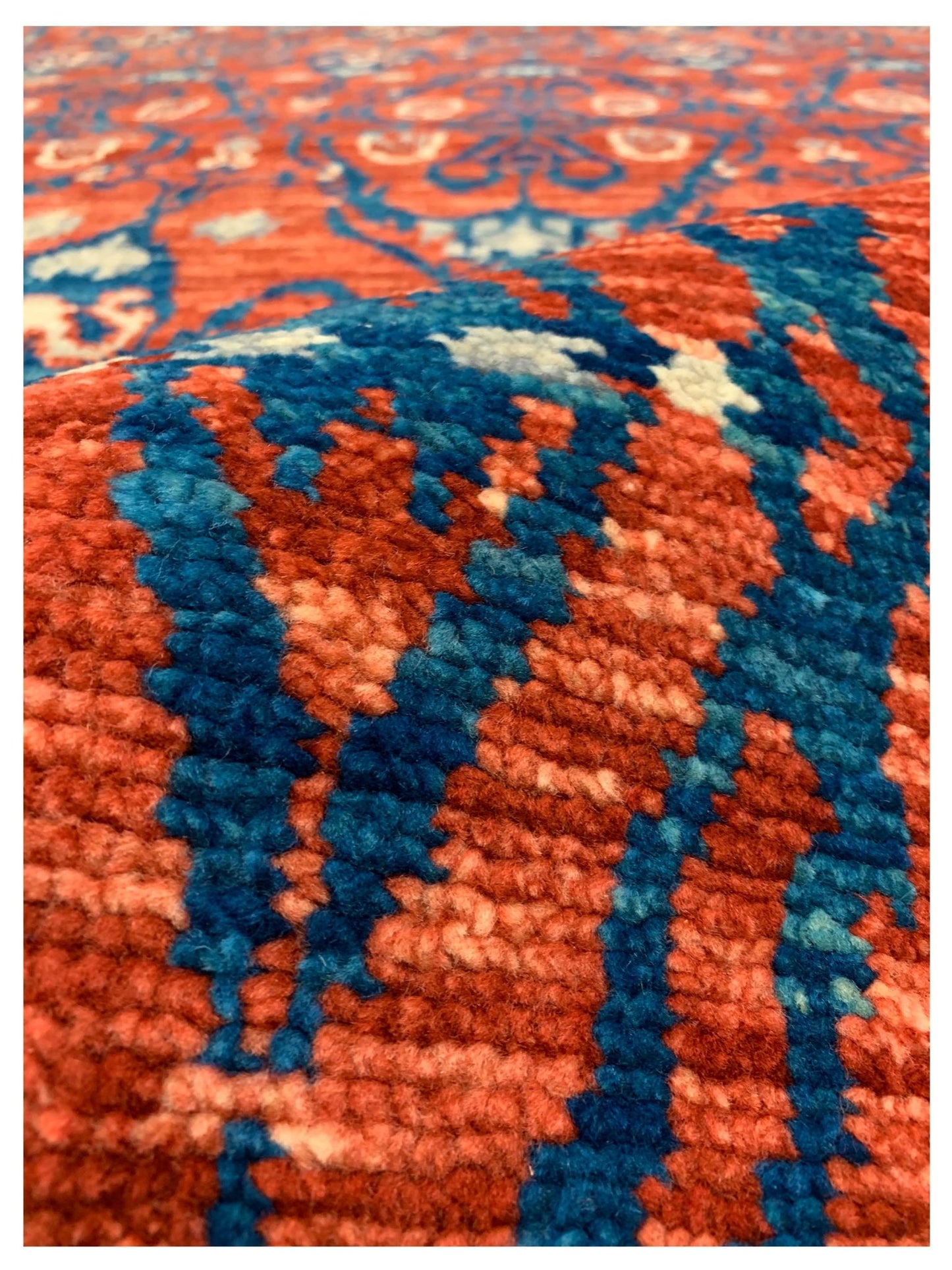 Artisan Amanda Rust Blue Transitional Knotted Rug - Rugs - Artisan - Atlanta Designer Rugs