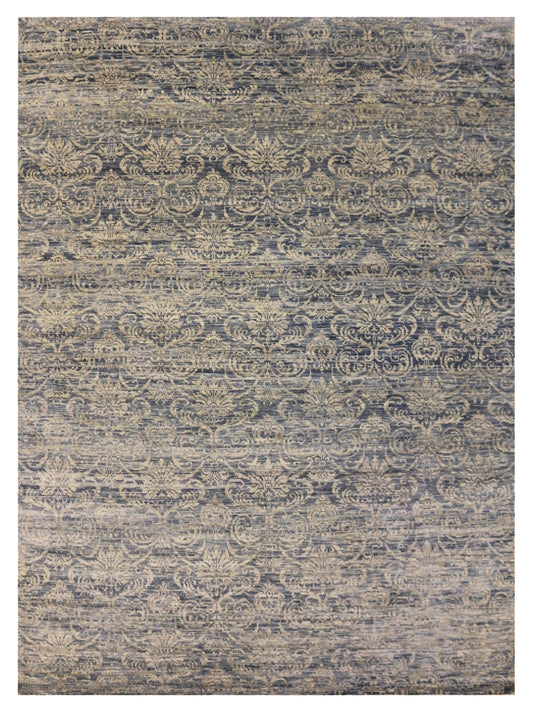 Artisan Amanda Grey Ivory Transitional Knotted Rug - Rugs - Artisan - Atlanta Designer Rugs