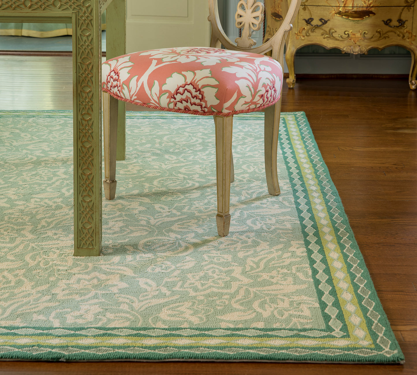 Madcap Cottage Under A Loggia  Green  Transitional