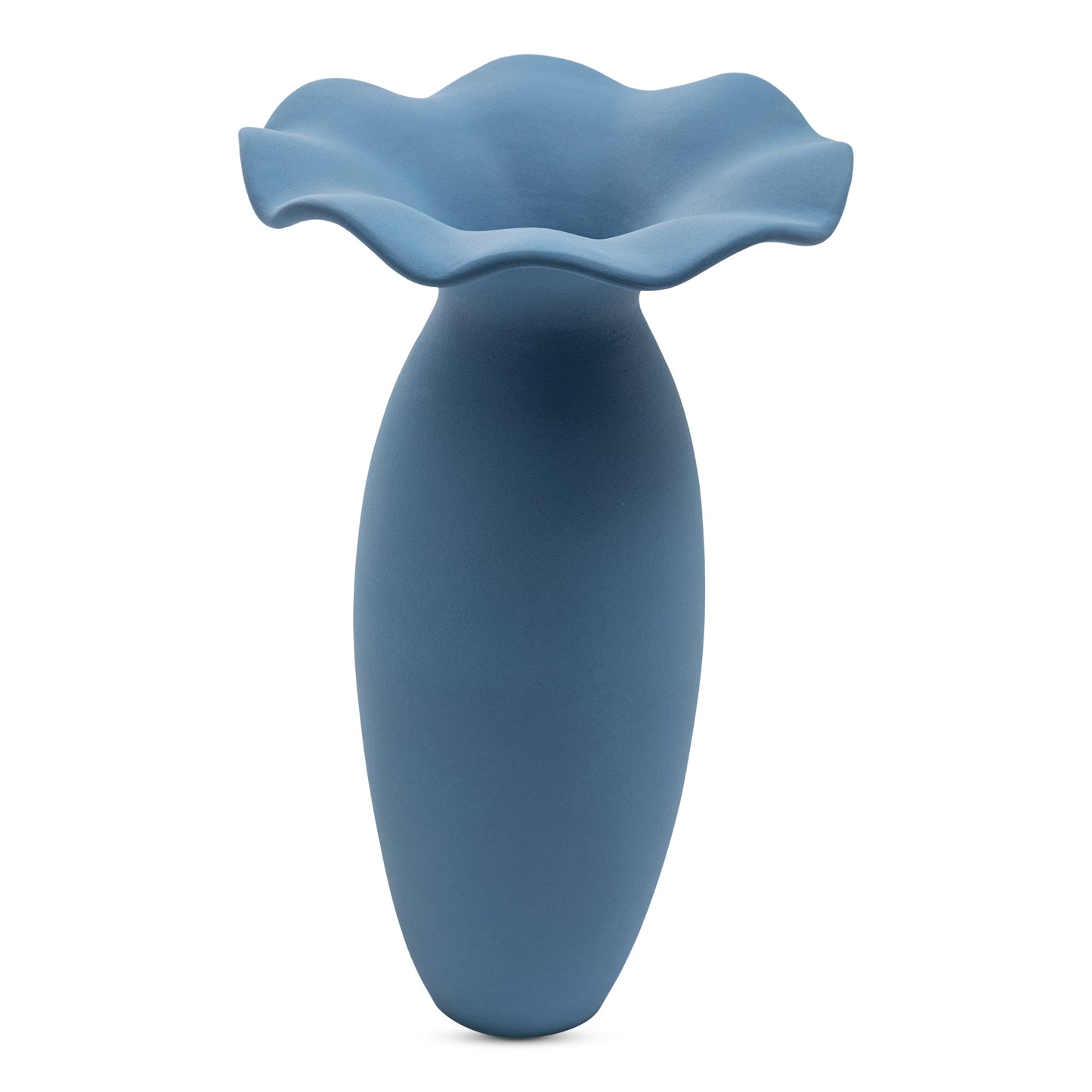 Moes Home Vases Ruffle Blue  Furniture