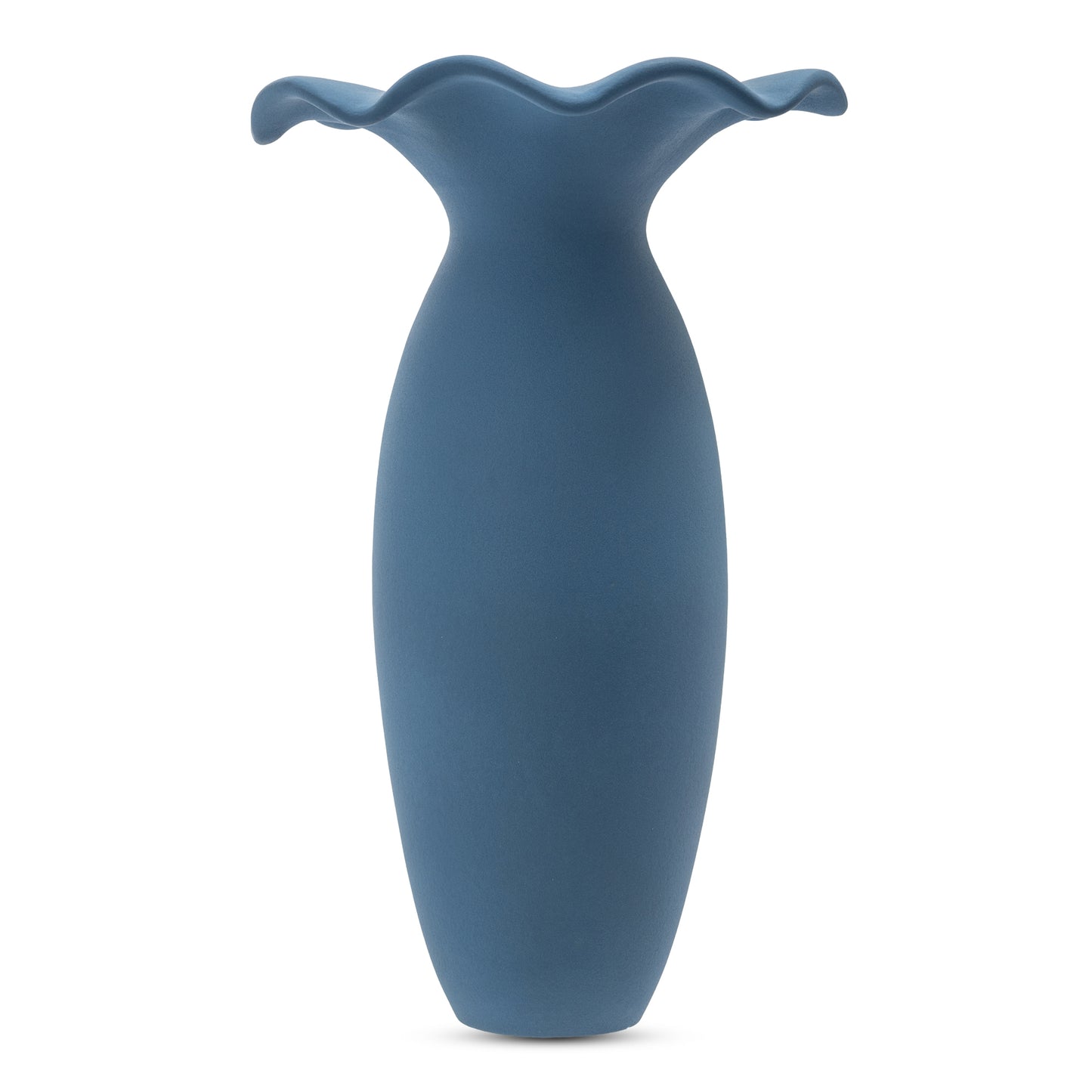 Moes Home Vases Ruffle Blue  Furniture