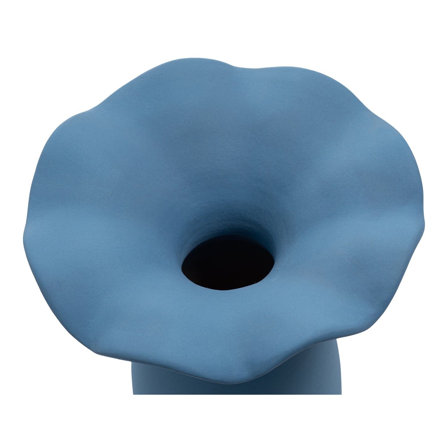 Moes Home Vases Ruffle Blue  Furniture