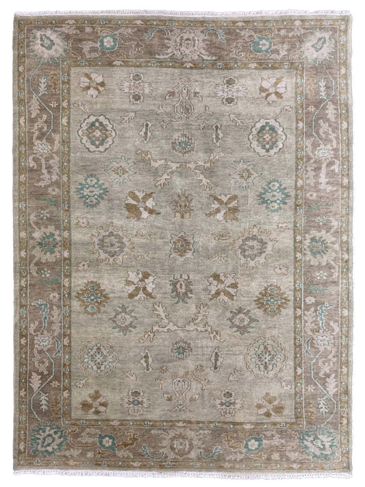 Artisan Uma Beige Brown Traditional Knotted Rug - Rugs - Artisan - Atlanta Designer Rugs