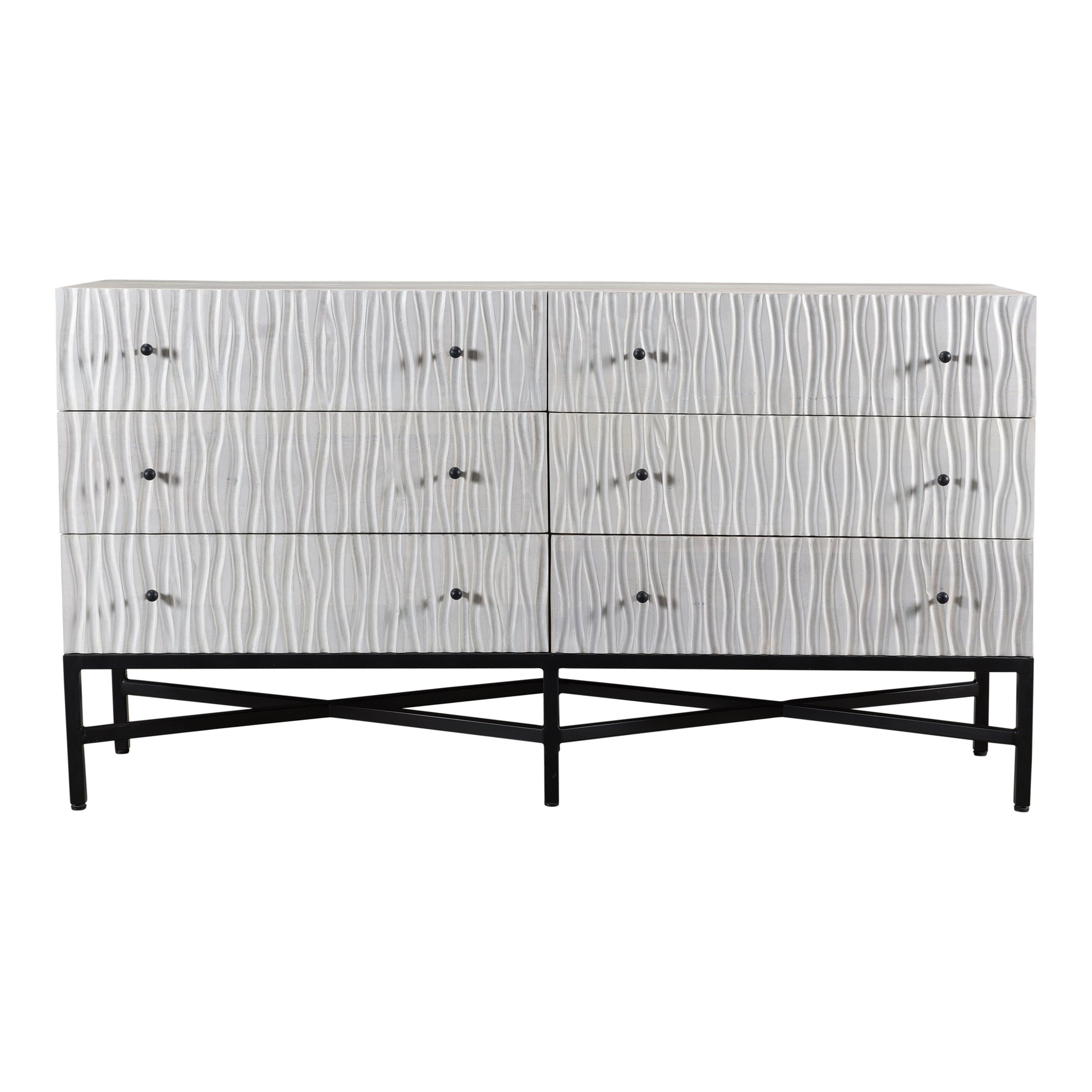 Moes Home Dressers Faceout White Contemporary Furniture