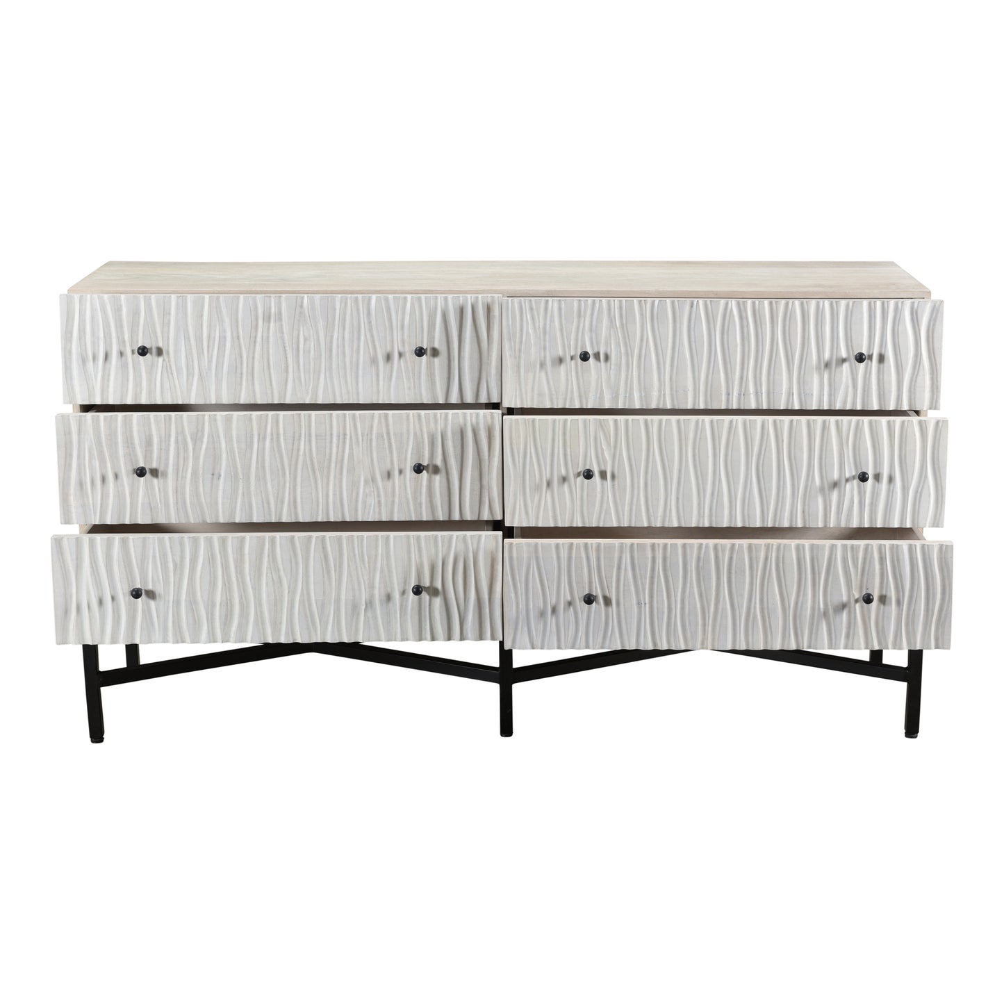 Moes Home Dressers Faceout White Contemporary Furniture