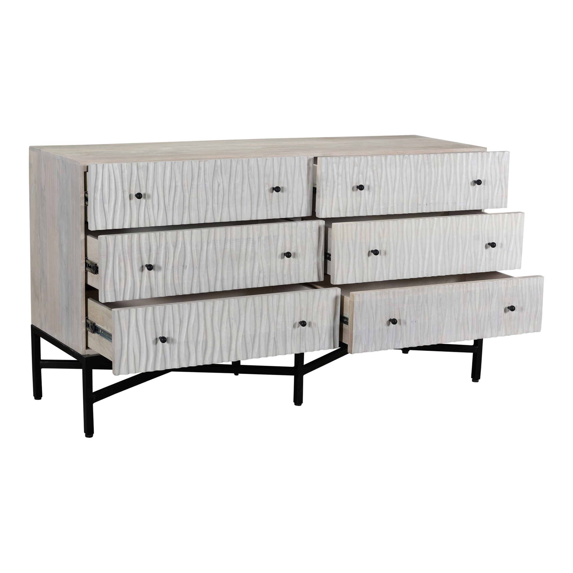 Moes Home Dressers Faceout White Contemporary Furniture