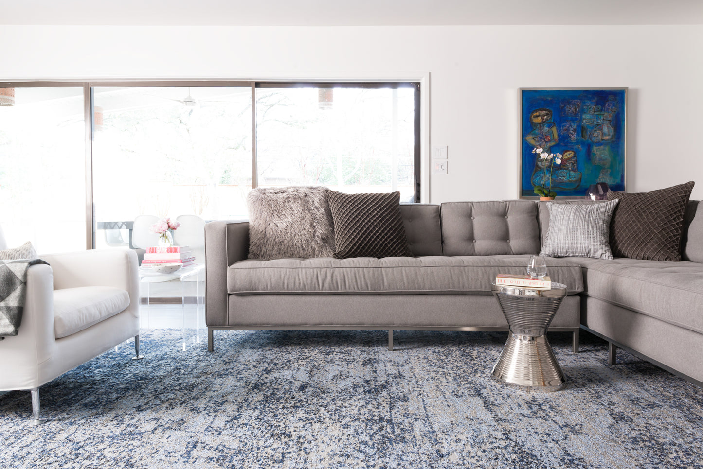 Loloi Viera VR-06 Lt. Blue Grey Contemporary Power Loomed Rug