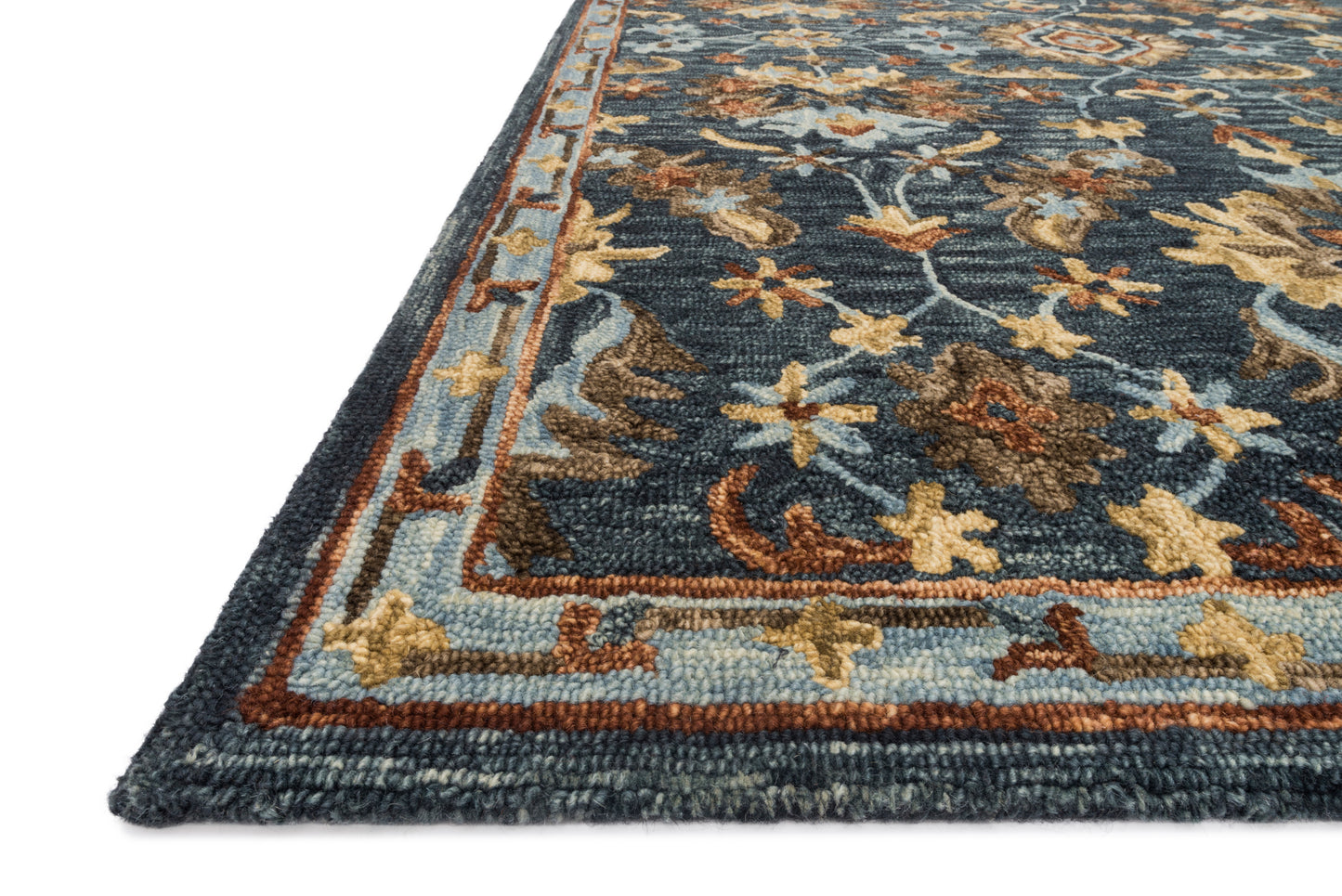 Loloi VICTORIA VK-14 Denim Multi Traditional Hooked Rug