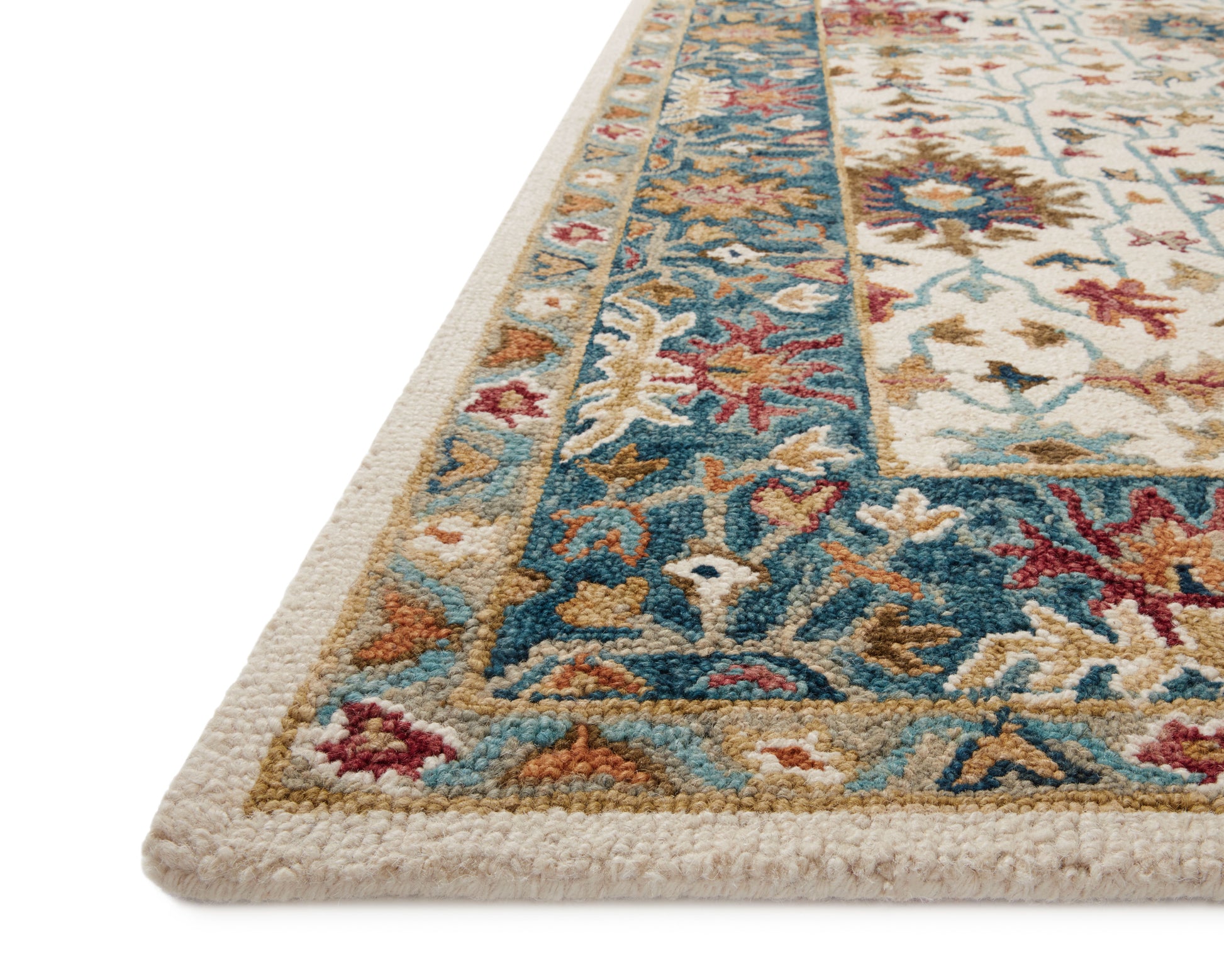 Loloi VICTORIA VK-23 Ivory Sky Traditional Hooked Rug