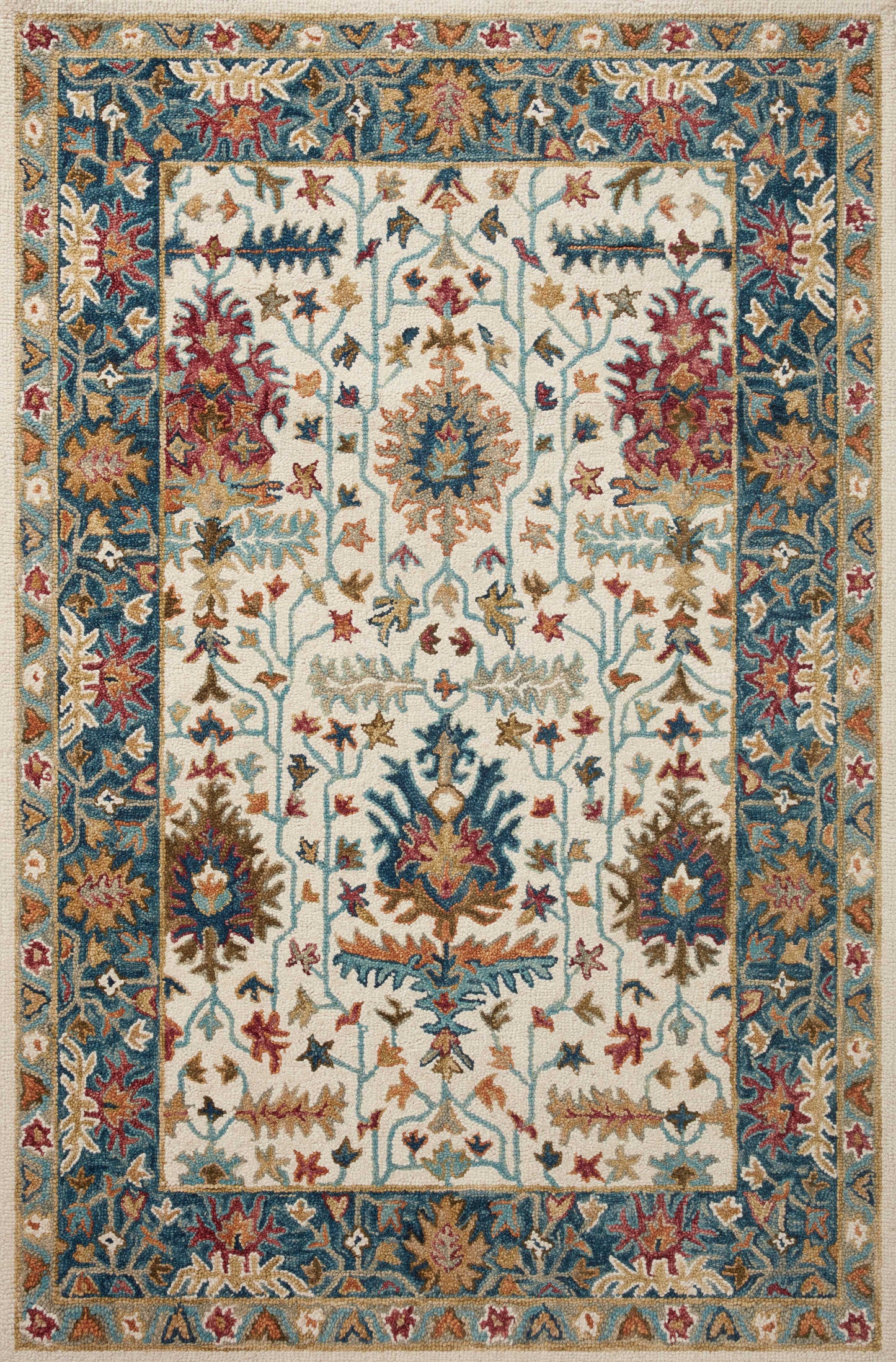 Loloi VICTORIA VK-23 Ivory Sky Traditional Hooked Rug