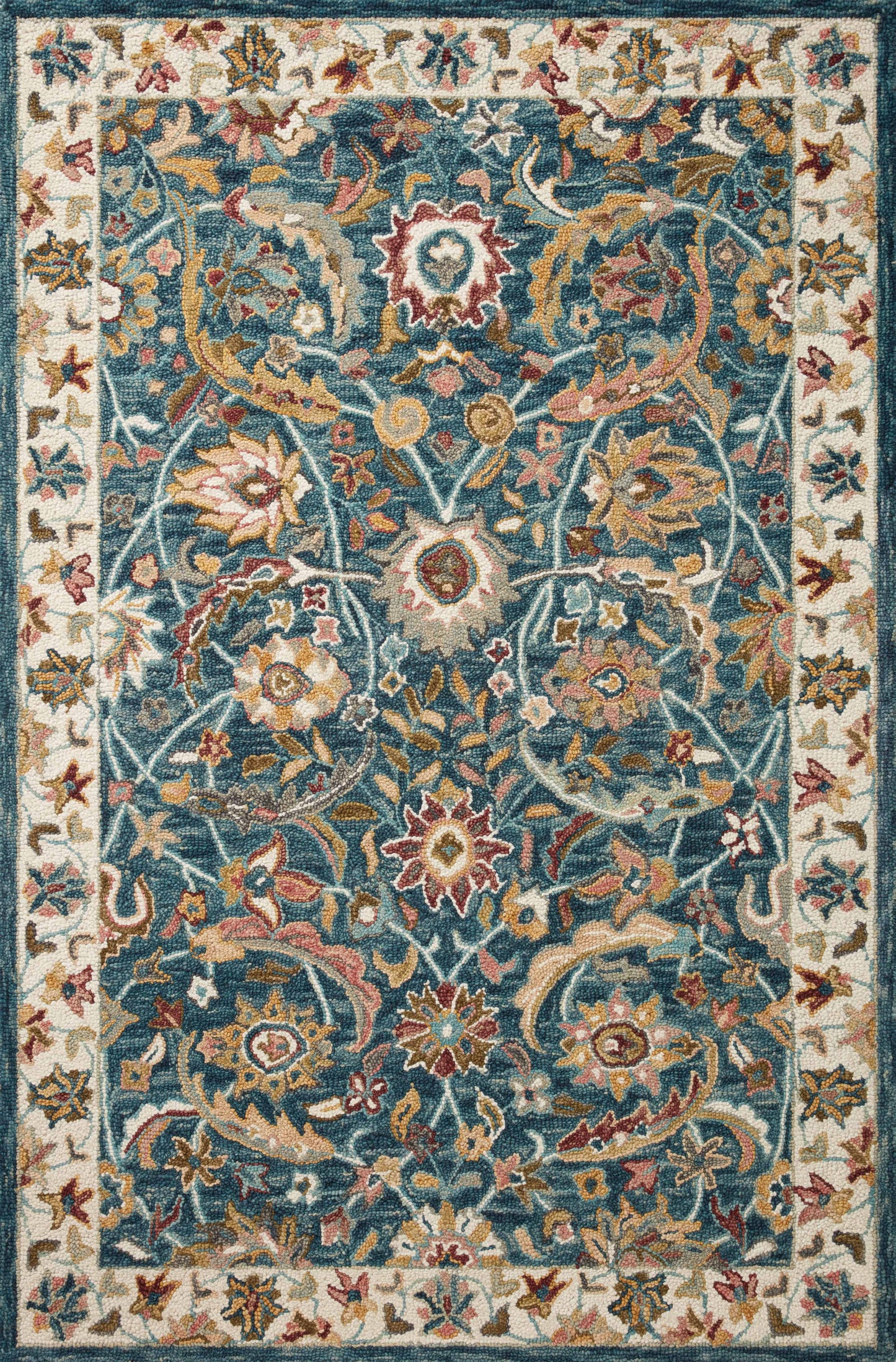 Loloi VICTORIA VK-24 Ocean Multi Traditional Hooked Rug