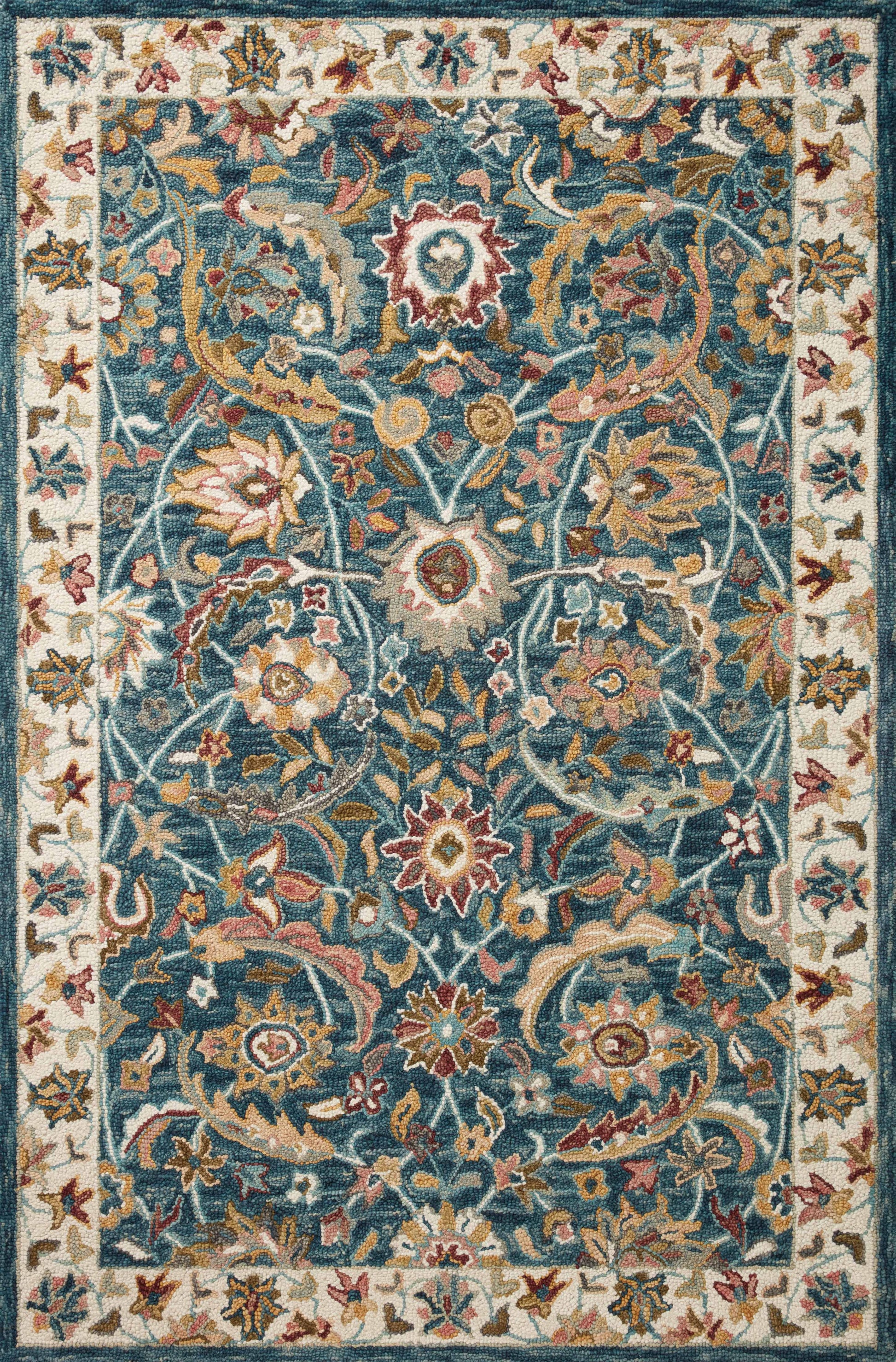 Loloi VICTORIA VK-24 Ocean Multi Traditional Hooked Rug