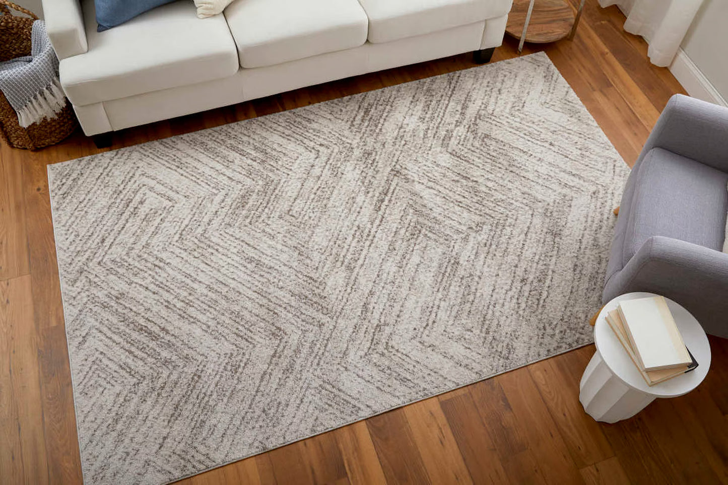 Feizy Vancouver 39NPF Beige Brown Modern/Industrial  Rug