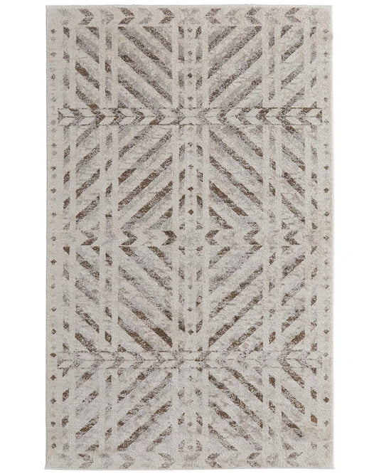 Feizy Vancouver 39NQF Beige Brown Modern/Industrial  Rug