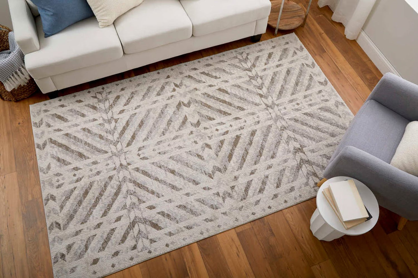 Feizy Vancouver 39NQF Beige Brown Modern/Industrial Rug - Rugs - Feizy - Atlanta Designer Rugs