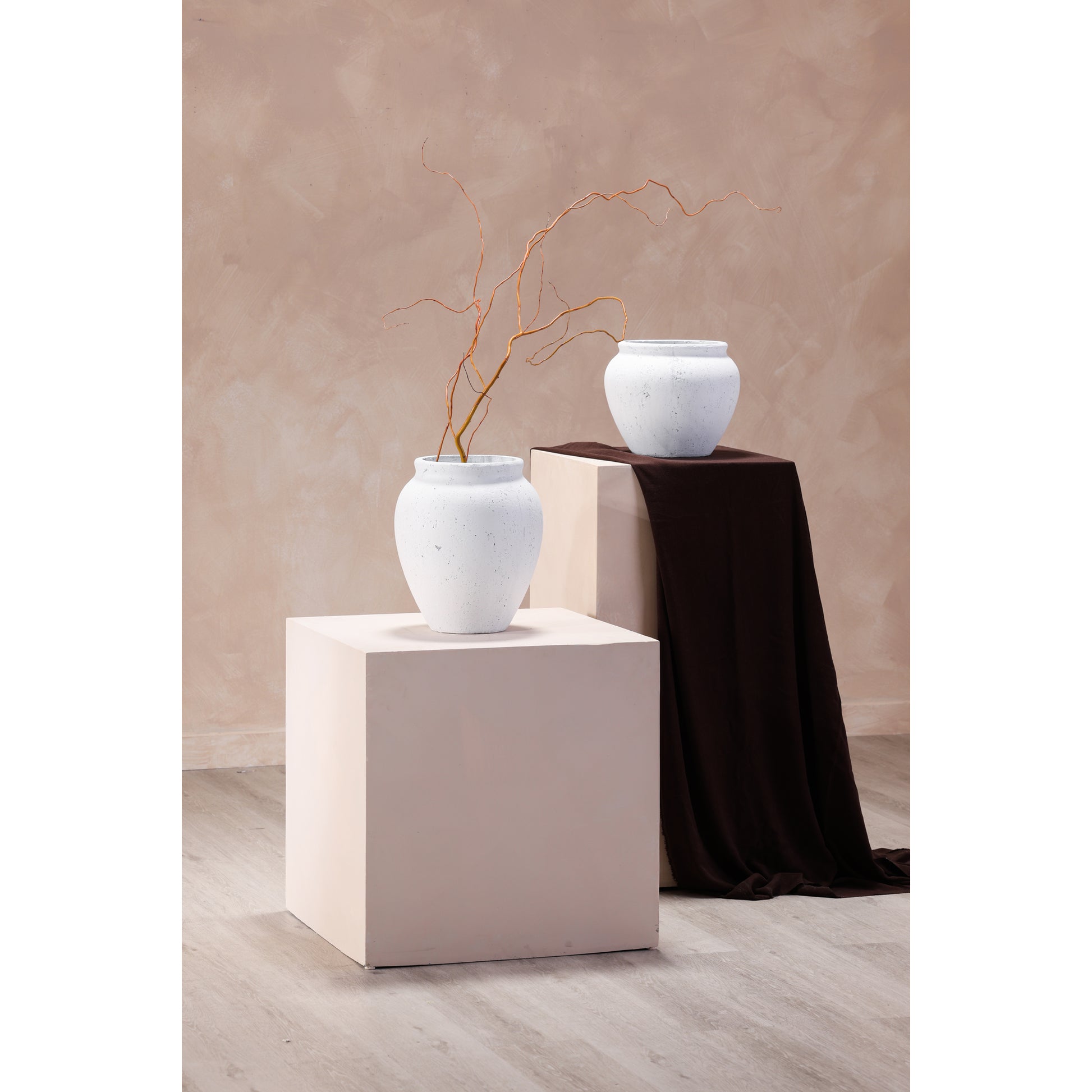 Moes Home Vases Nisso White  Furniture