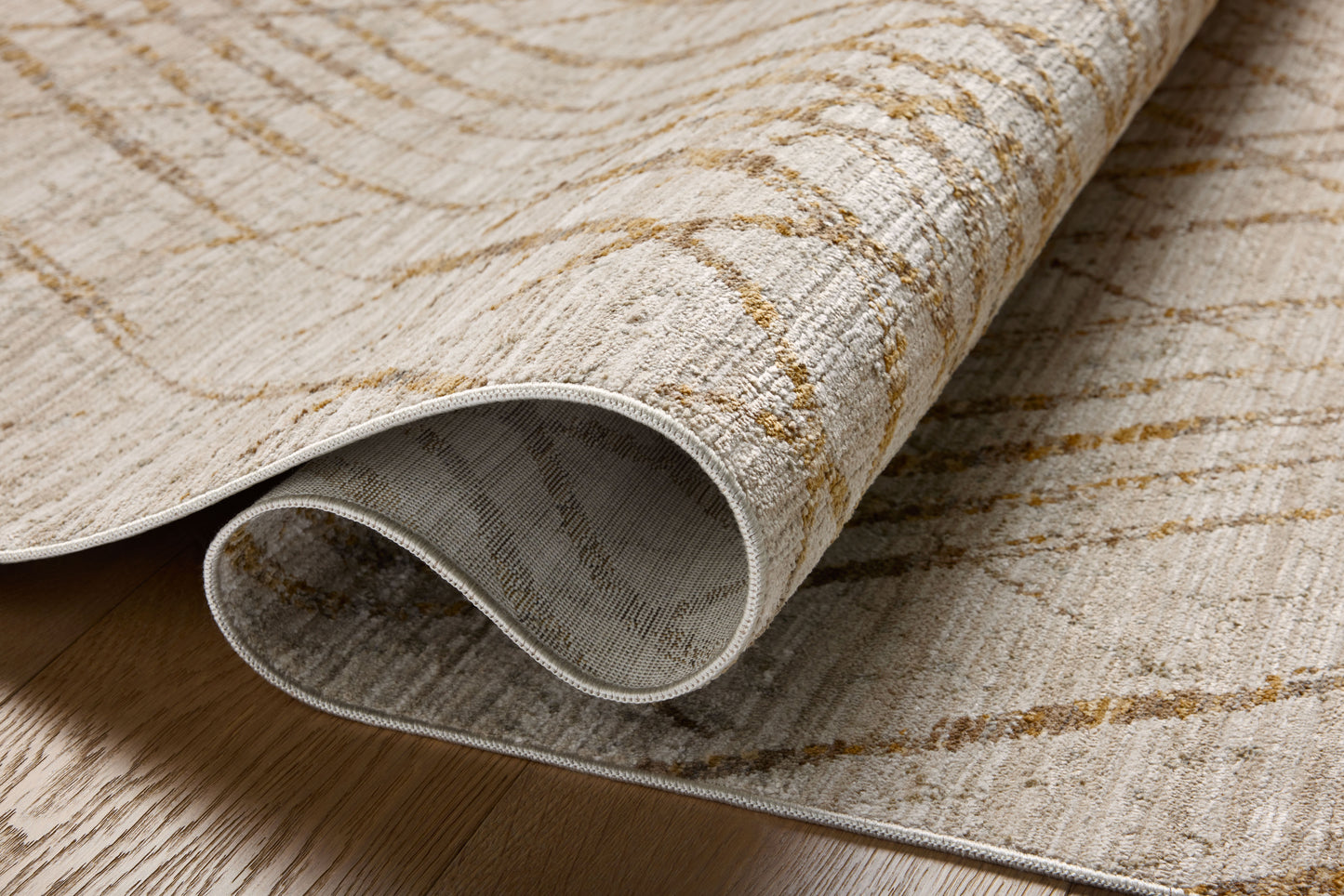 Loloi II Wade WAE-04 Beige Gold Contemporary Power Loomed Rug