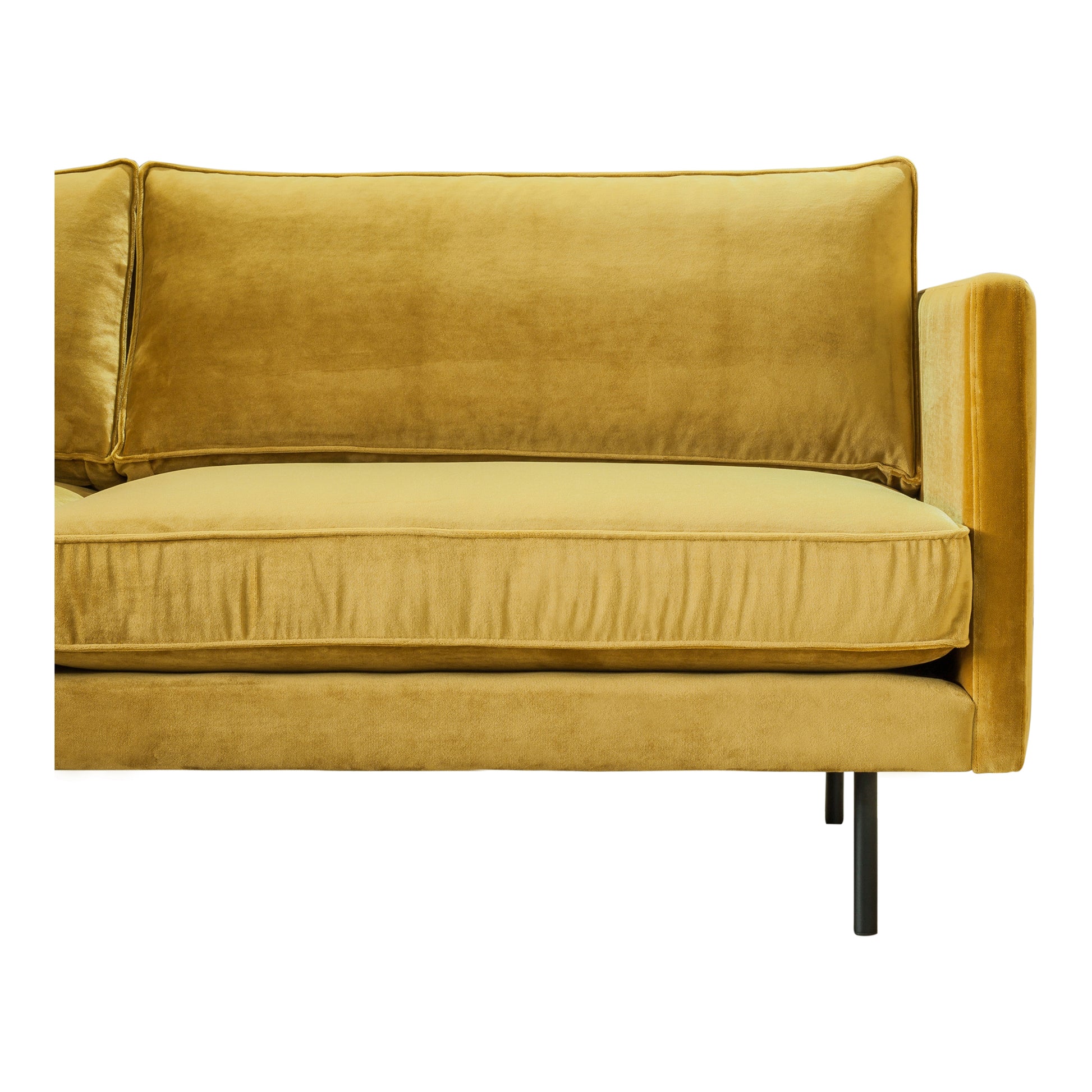 Moes Home Sofas Raphael Yellow Mid-Century Modern Furniture