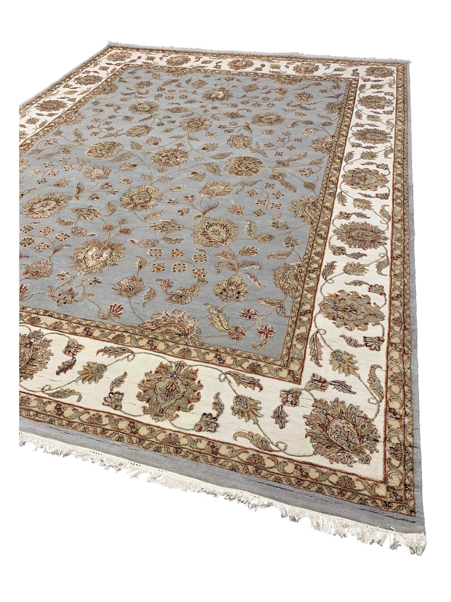 Artisan Winona Grey Ivory Traditional Knotted Rug - Rugs - Artisan - Atlanta Designer Rugs