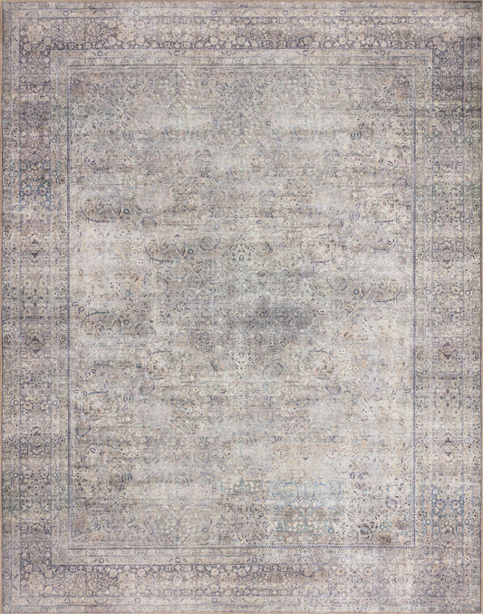 Loloi II Wynter WYN-03 Silver Charcoal Traditional Power Loomed Rug