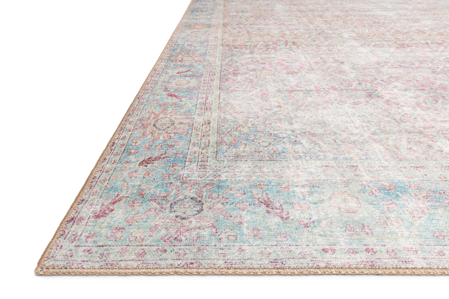 Loloi II Wynter WYN-04 Red Teal Traditional Power Loomed Rug