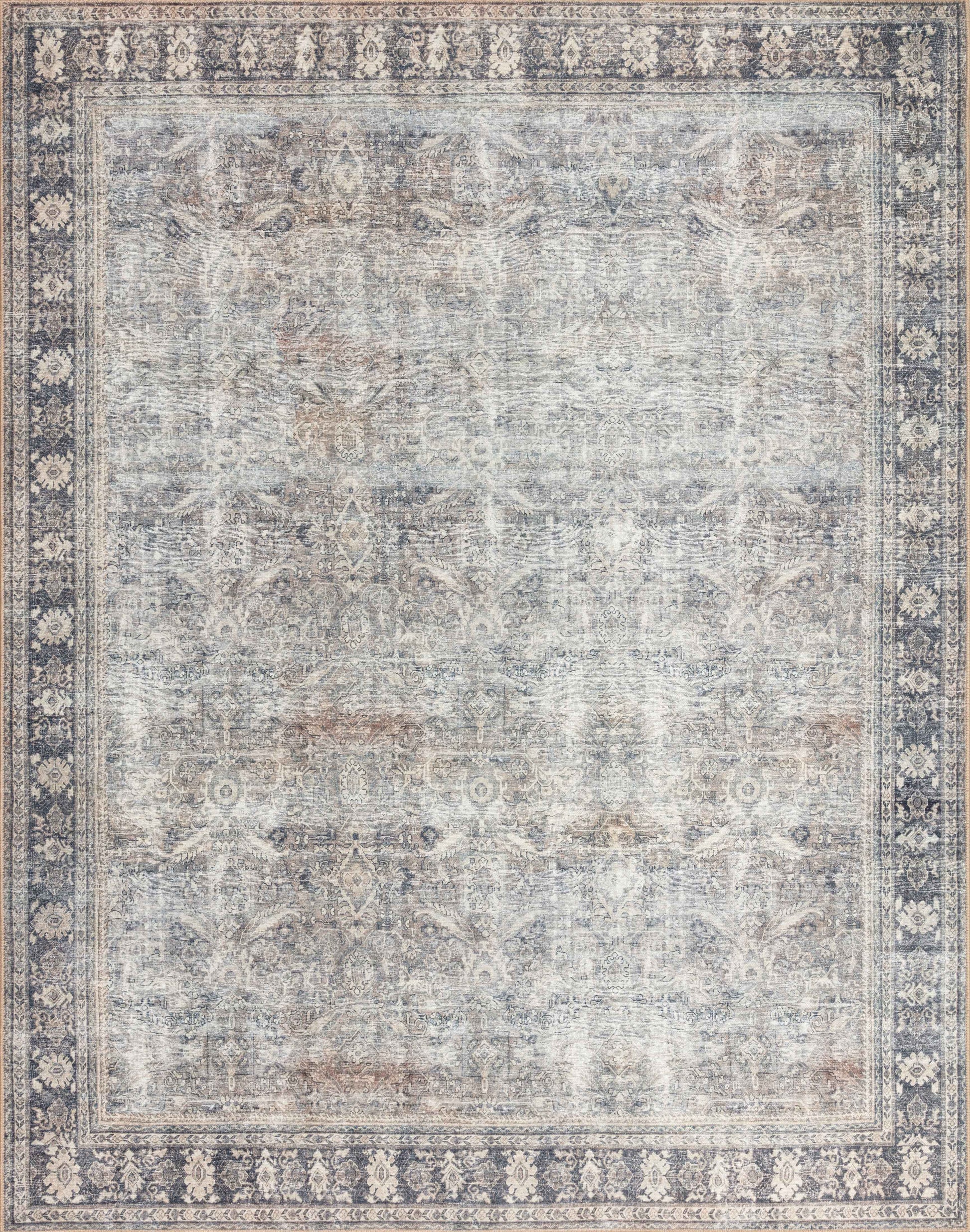 Loloi II Wynter WYN-07 Grey Charcoal Traditional Power Loomed Rug