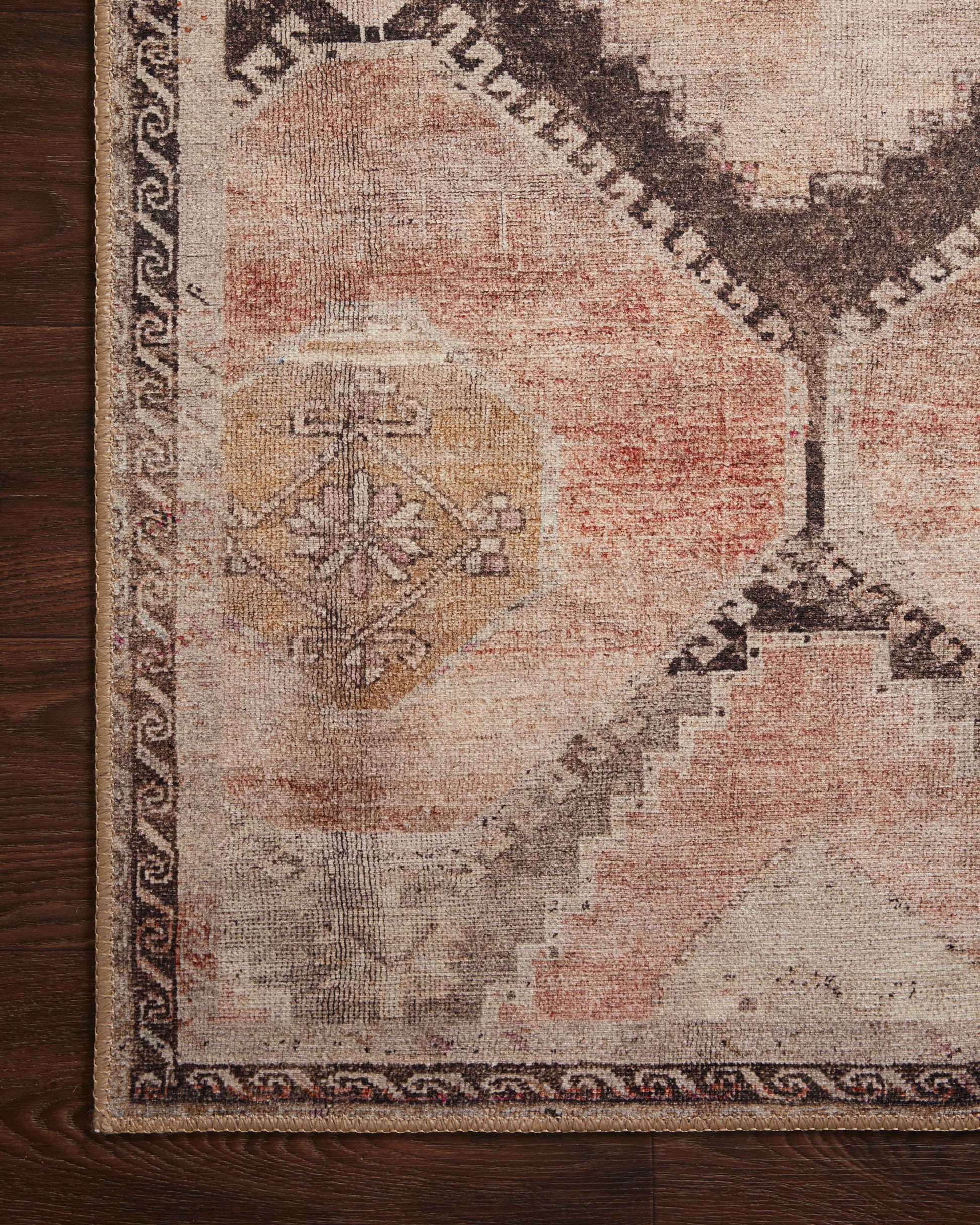 Loloi II Wynter WYN-08 Graphite Blush Traditional Power Loomed Rug