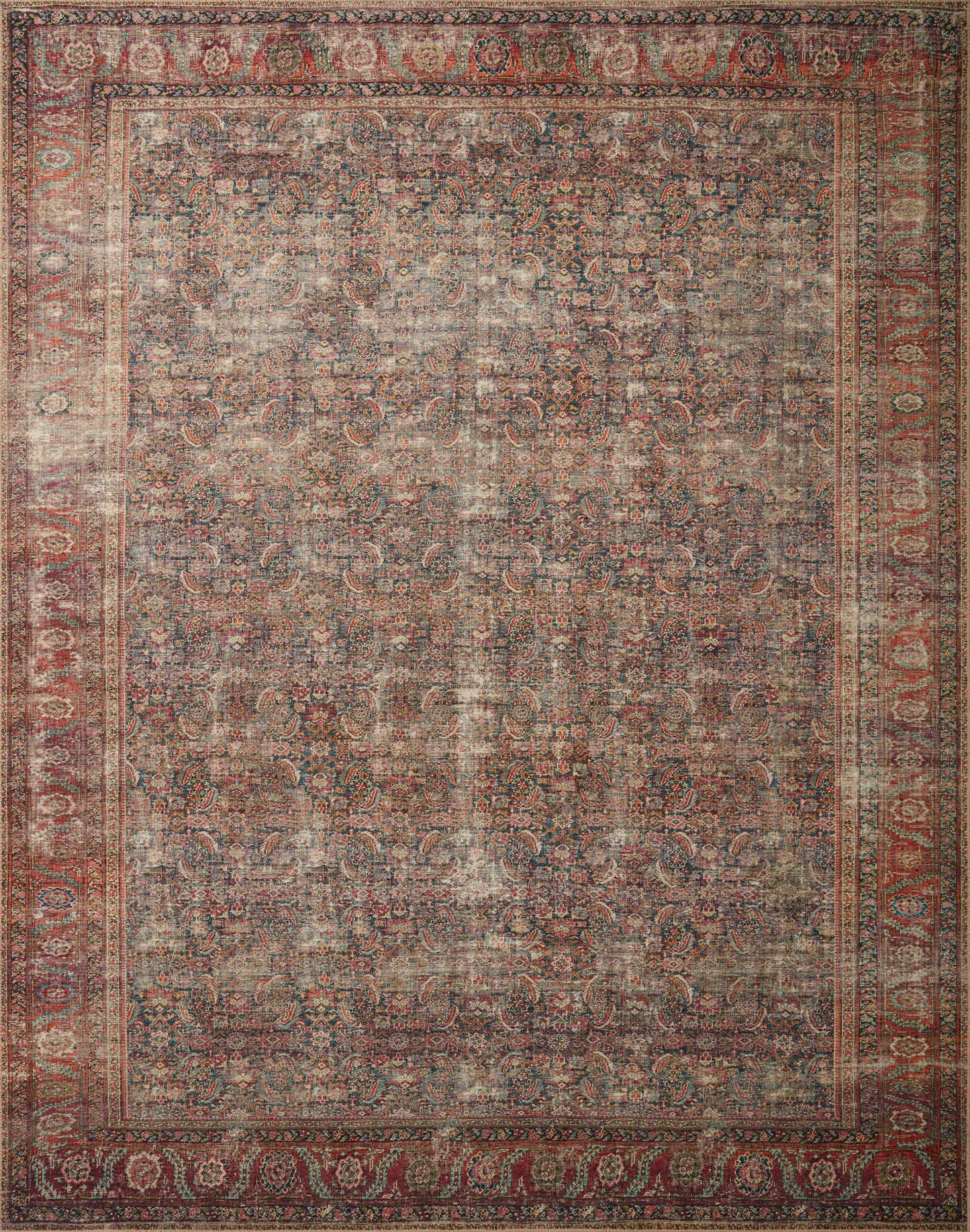 Loloi II Wynter WYN-09 Onyx Multi Traditional Power Loomed Rug