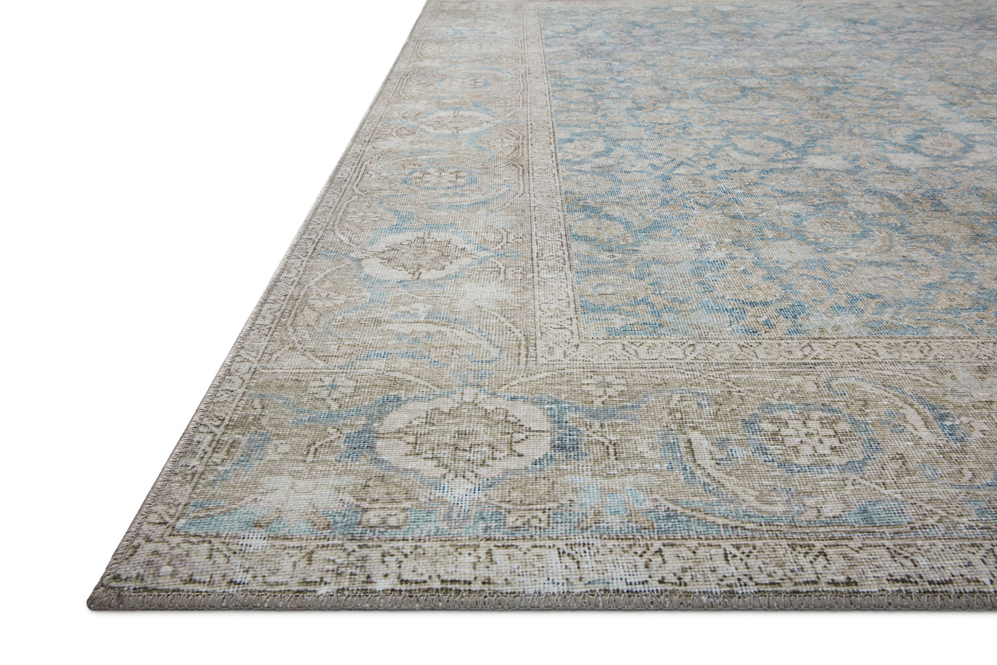 Loloi II Wynter WYN-10 Ocean Silver Traditional Power Loomed Rug